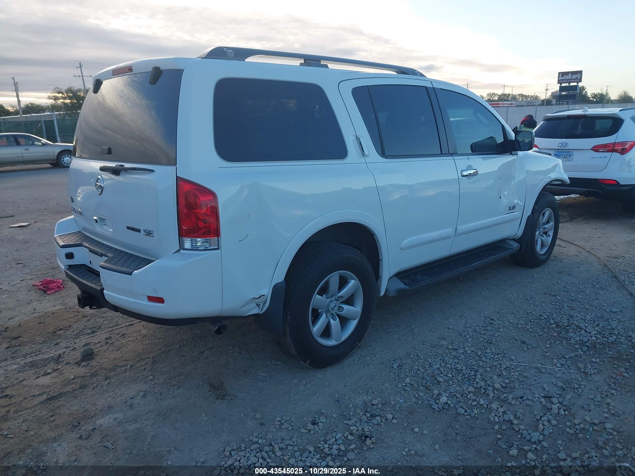 2009 Nissan Armada Se White vin: 5N1BA08C99N600855