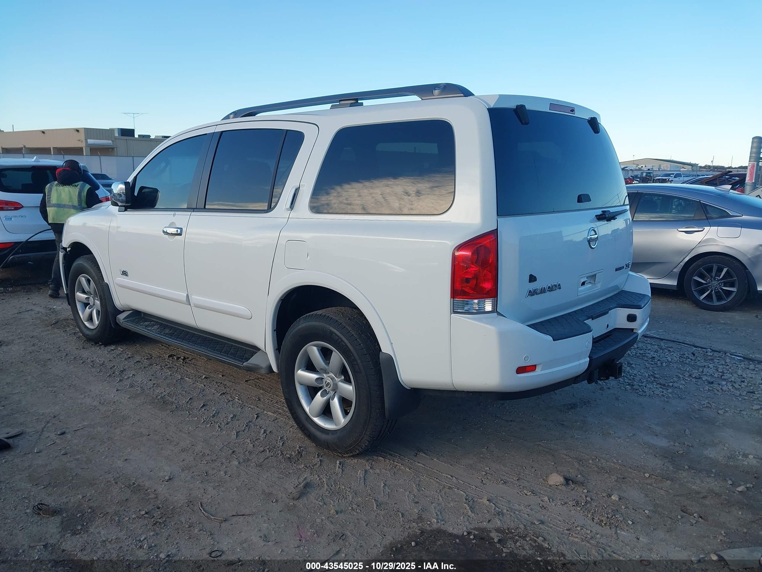 2009 Nissan Armada Se White vin: 5N1BA08C99N600855