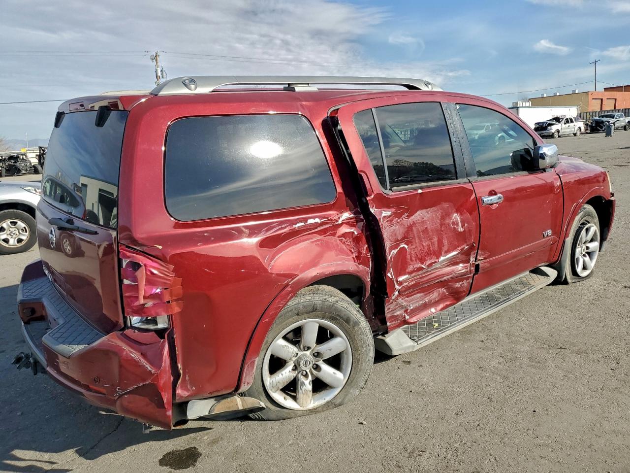 2009 Nissan Armada Se Maroon vin: 5N1BA08D09N608755