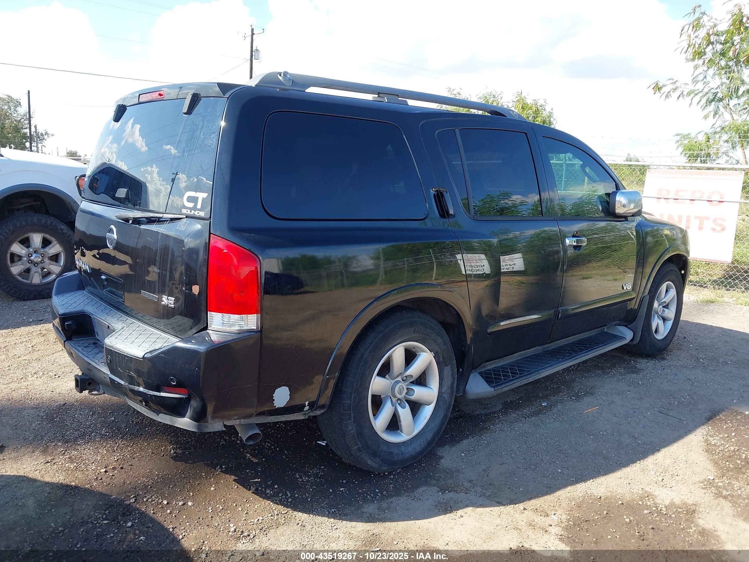 2009 Nissan Armada Se Black vin: 5N1BA08D09N608853