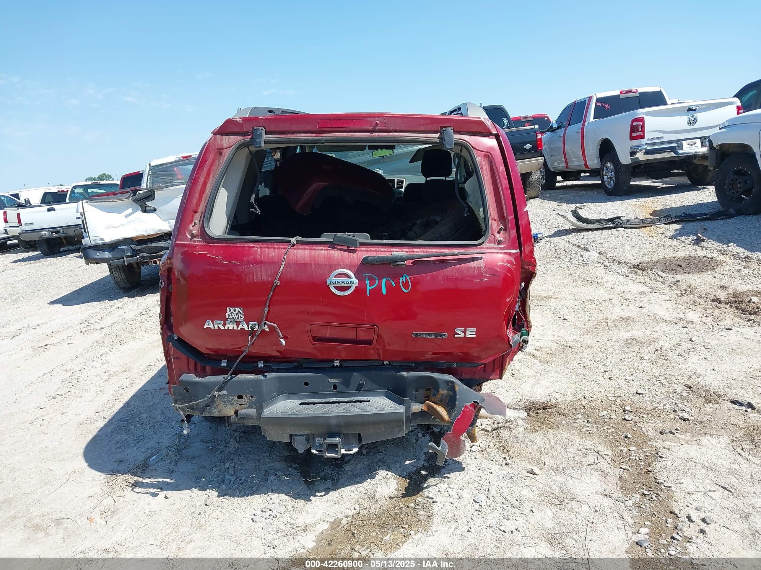 2009 Nissan Armada Se Red vin: 5N1BA08D09N614281