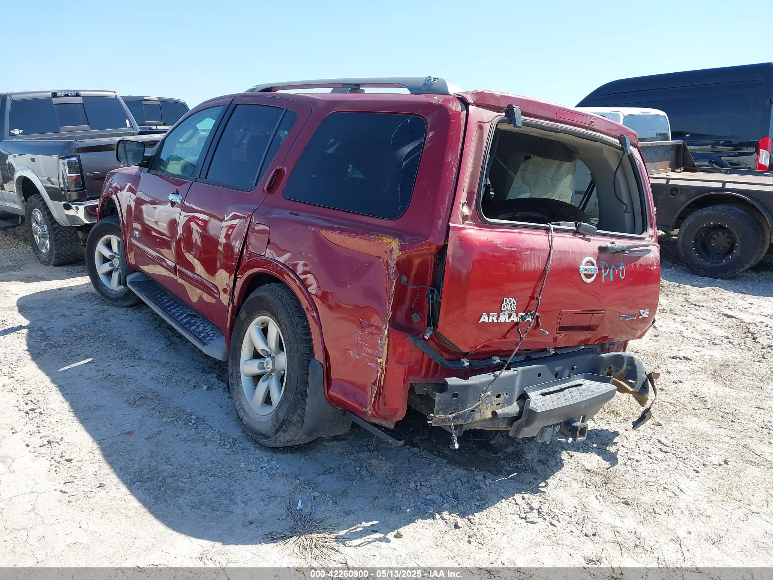 2009 Nissan Armada Se Red vin: 5N1BA08D09N614281