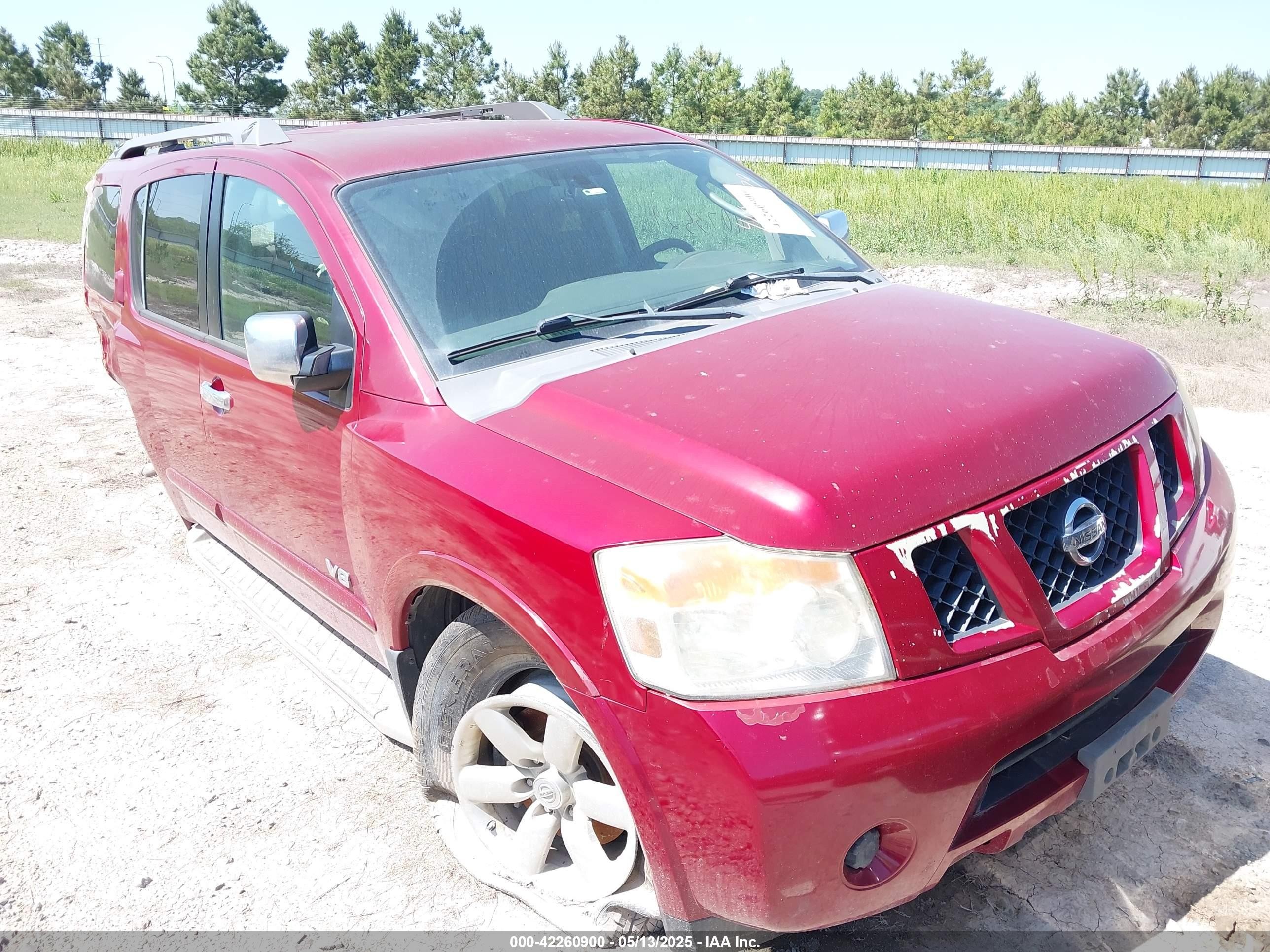 2009 Nissan Armada Se Red vin: 5N1BA08D09N614281