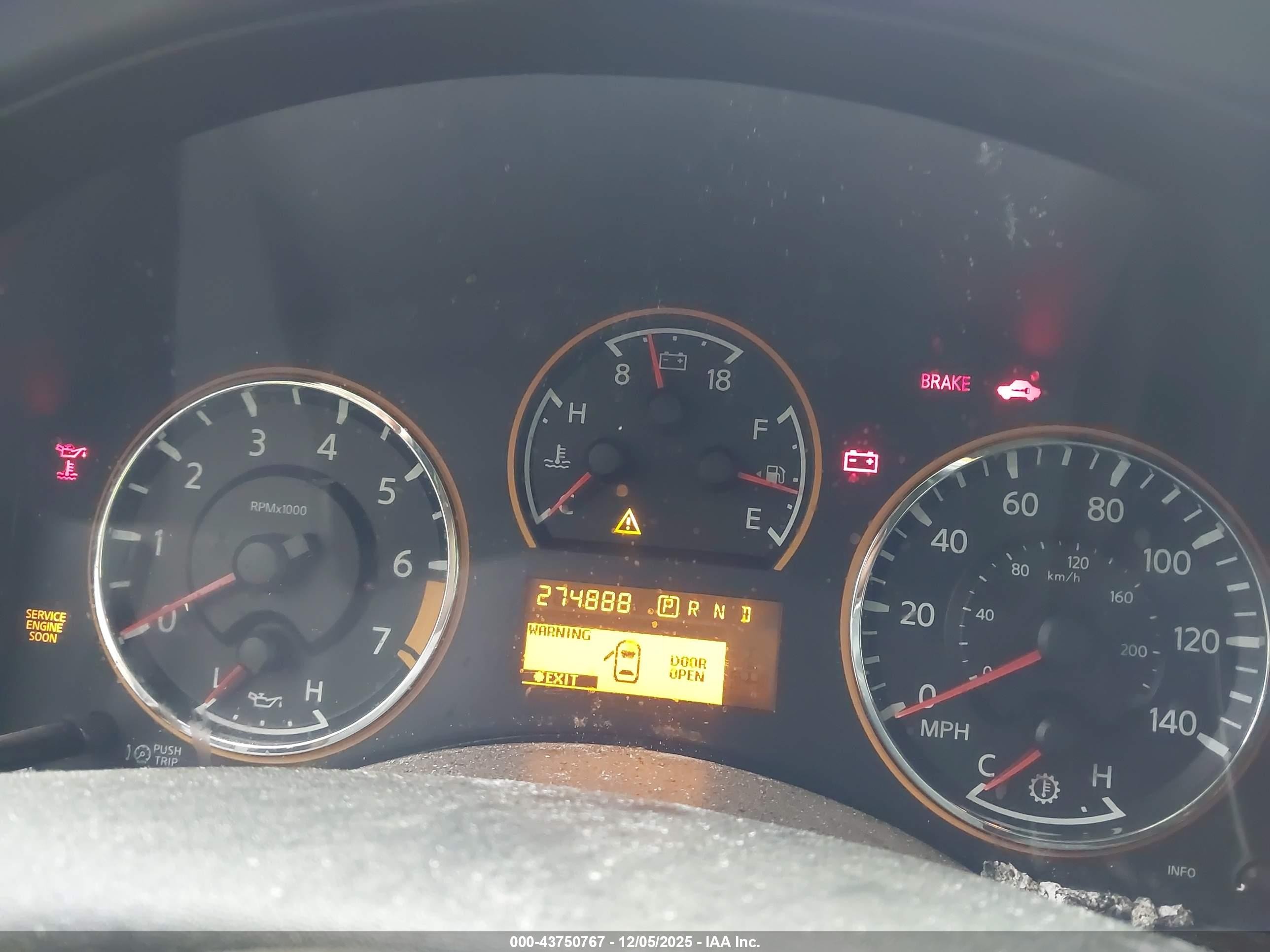 2009 Nissan Armada Le Maroon vin: 5N1BA08D19N600535