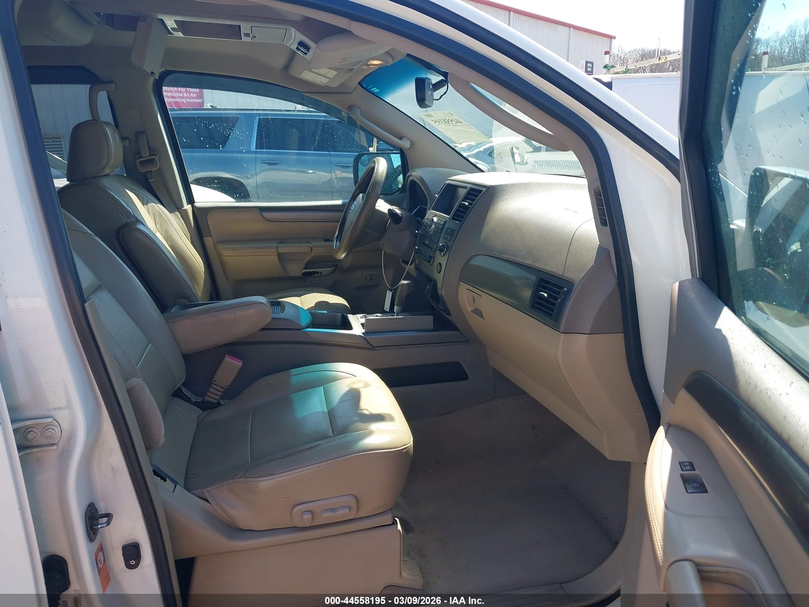 2008 Nissan Armada Se White vin: 5N1BA08D48N614797