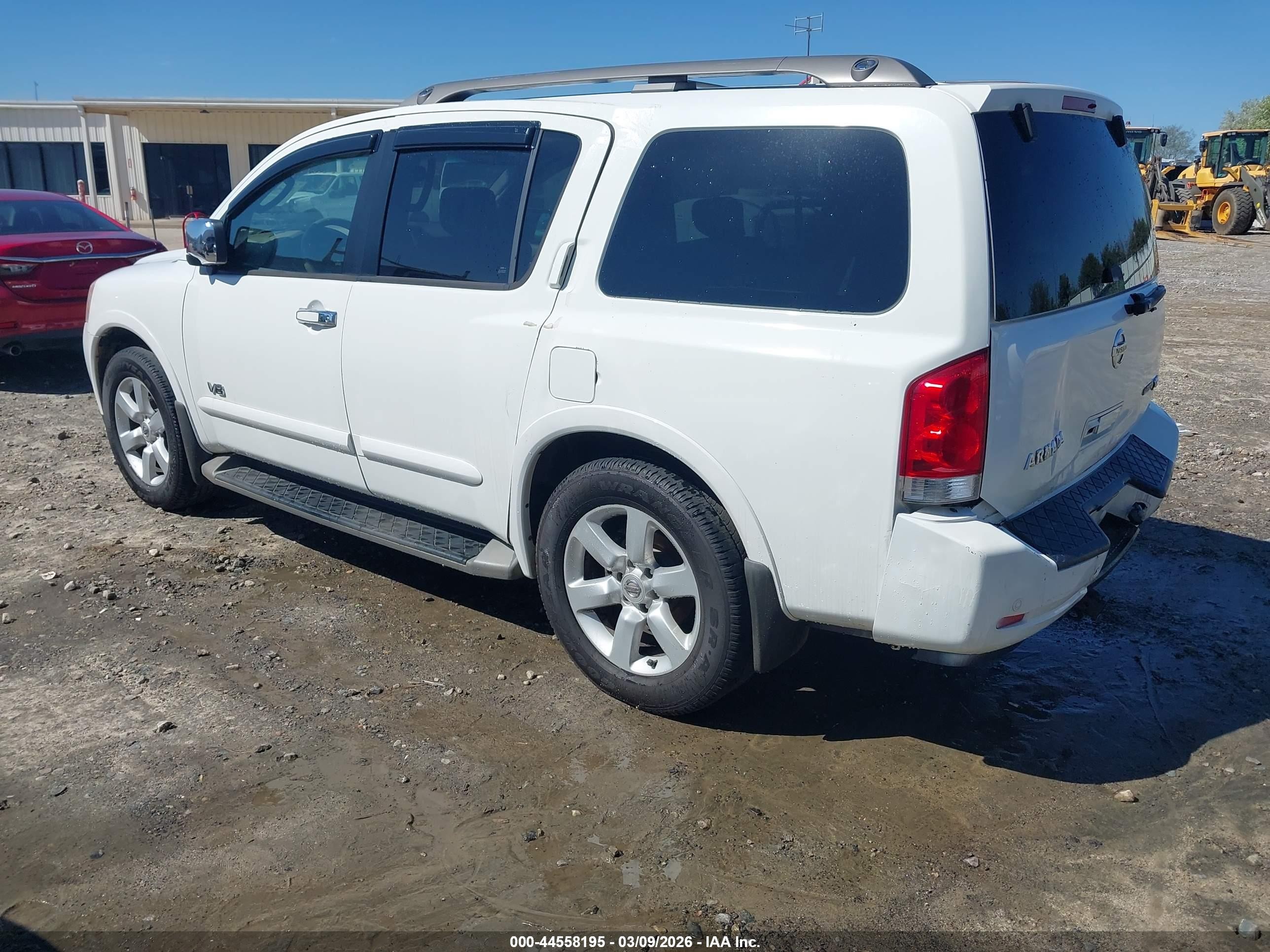 2008 Nissan Armada Se White vin: 5N1BA08D48N614797