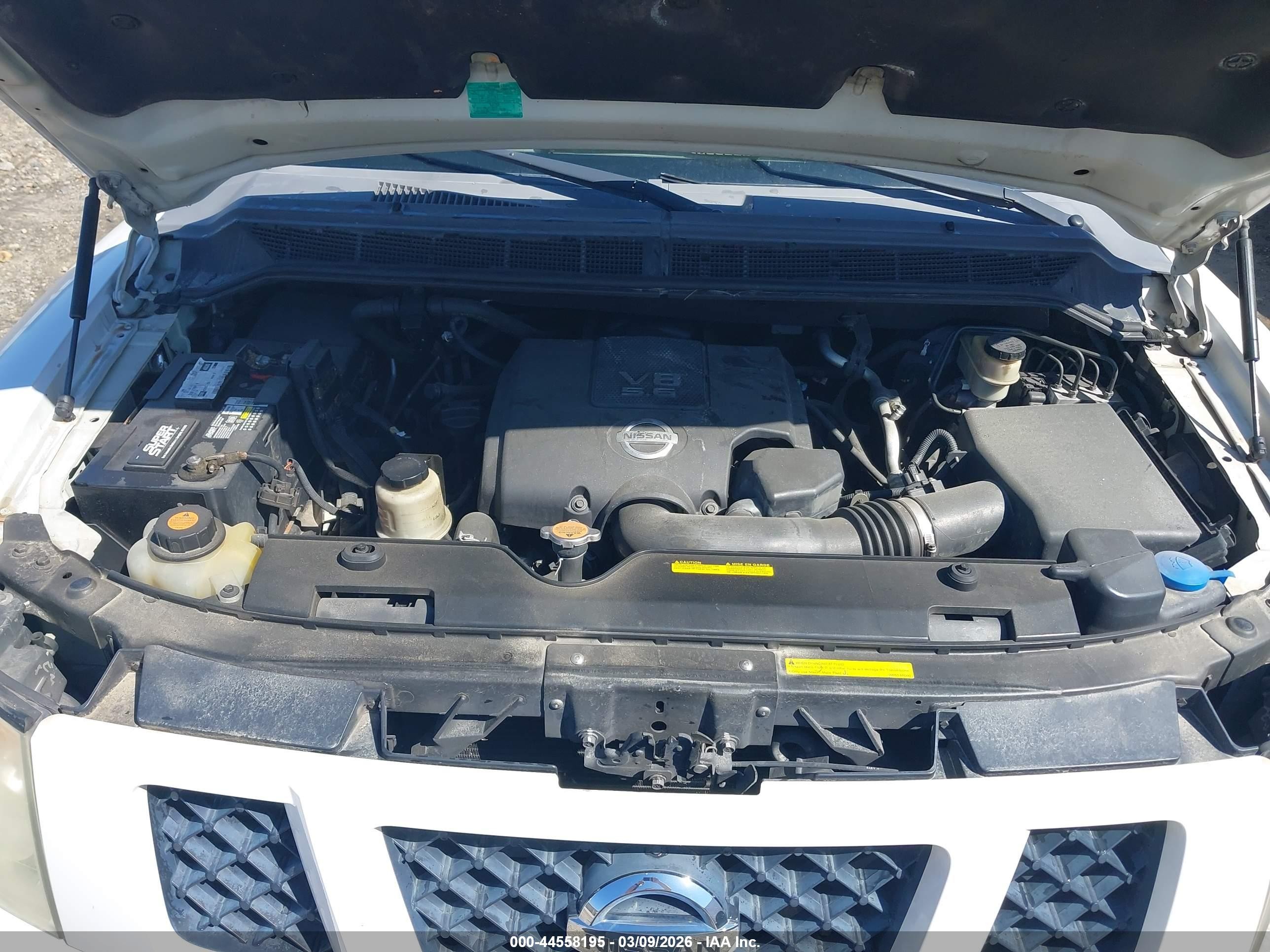 2008 Nissan Armada Se White vin: 5N1BA08D48N614797