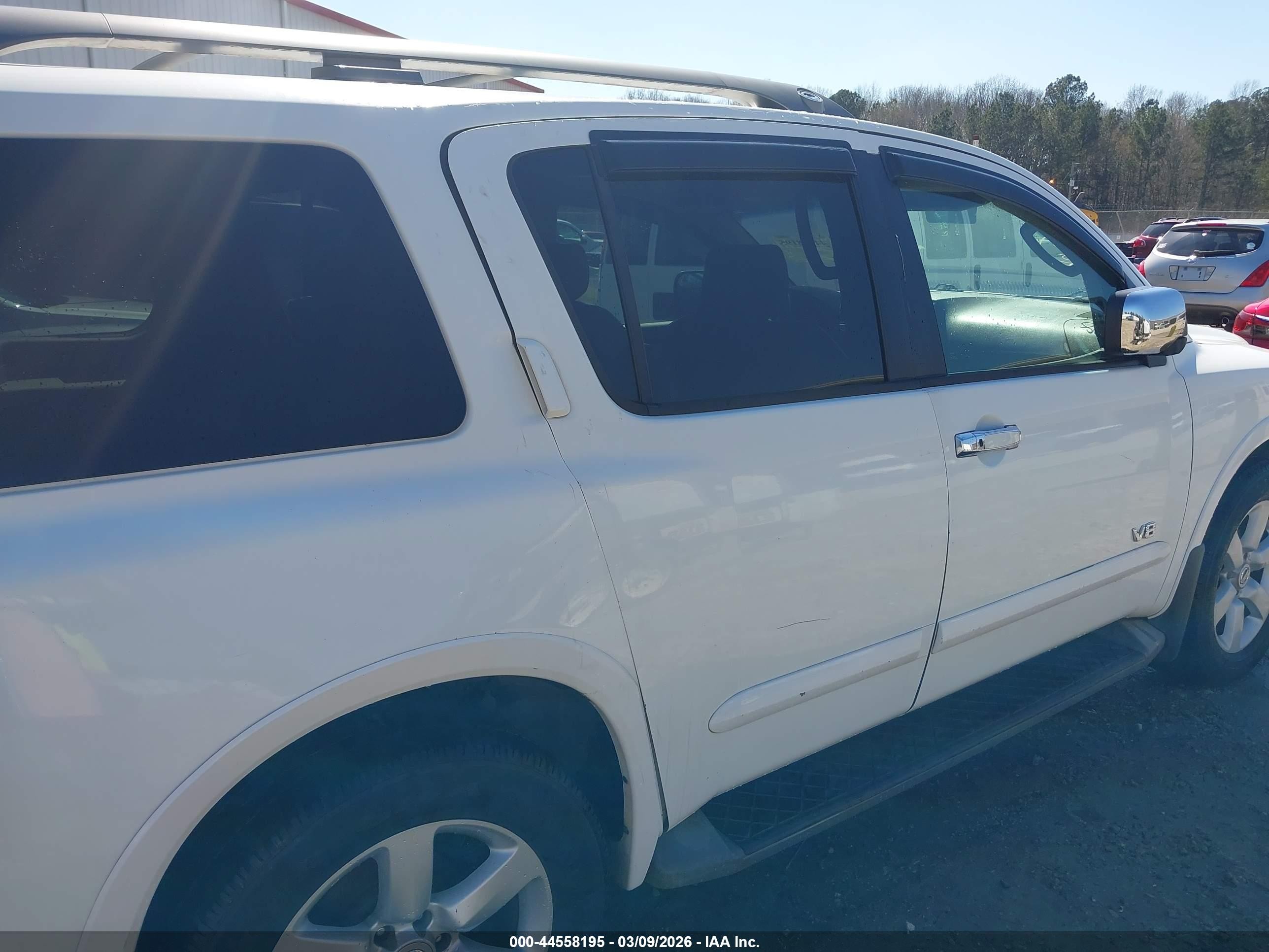 2008 Nissan Armada Se White vin: 5N1BA08D48N614797