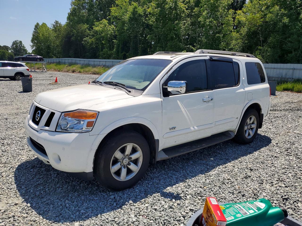 2009 Nissan Armada Se Ffv White vin: 5N1BA08D59N600229
