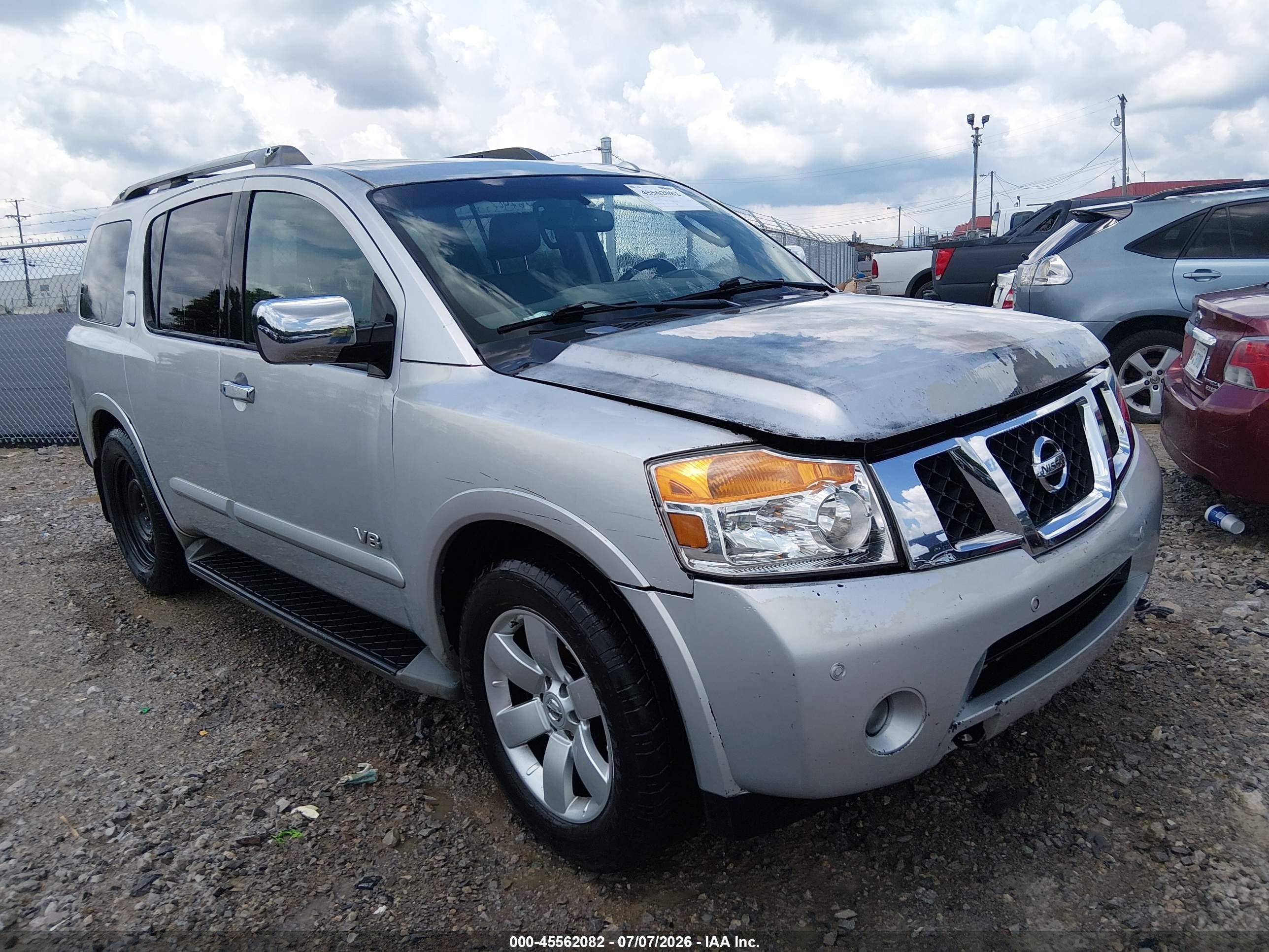 2008 Nissan Armada Le Silver vin: 5N1BA08D68N633528