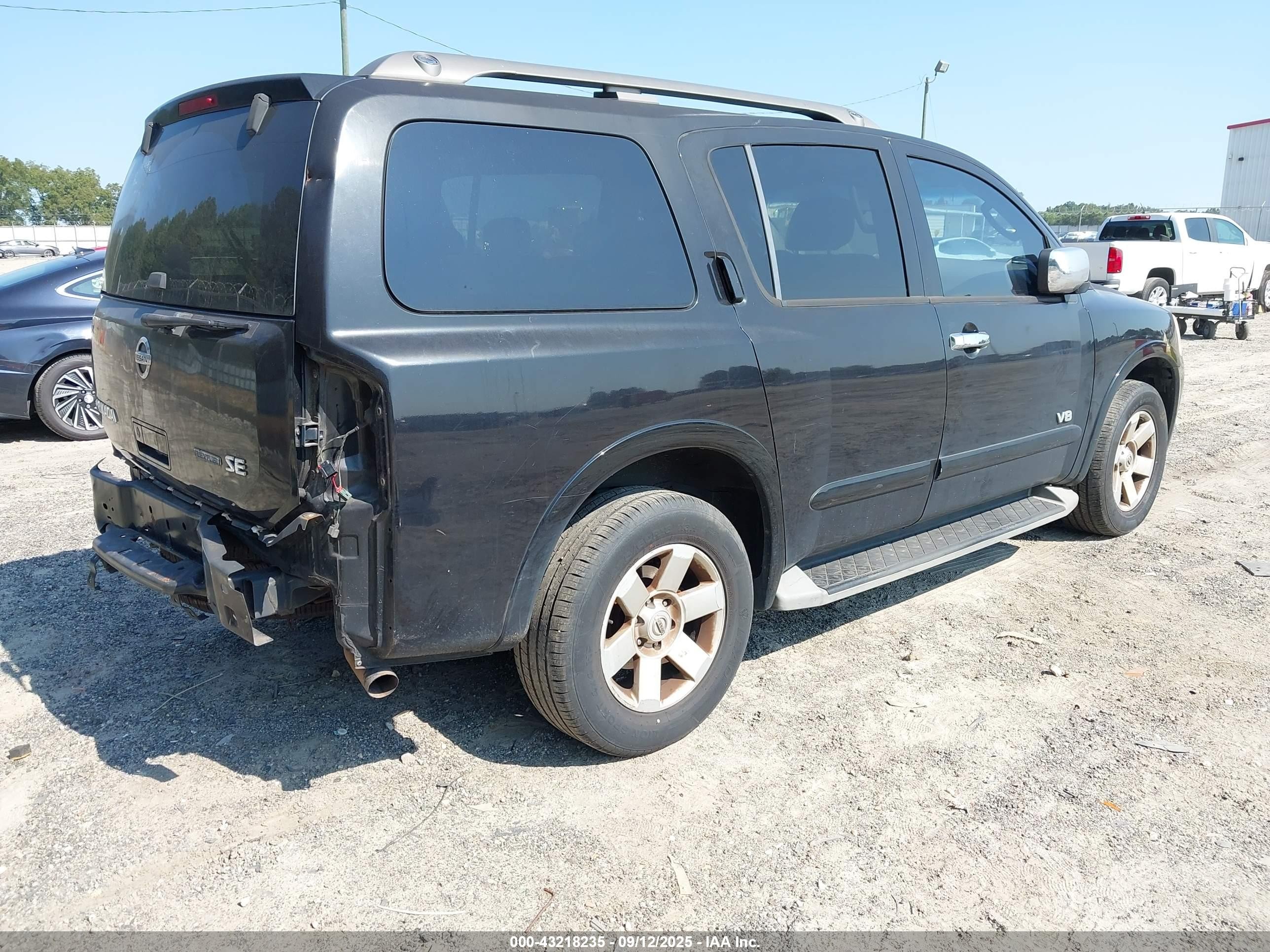 2009 Nissan Armada Se Black vin: 5N1BA08D69N606685