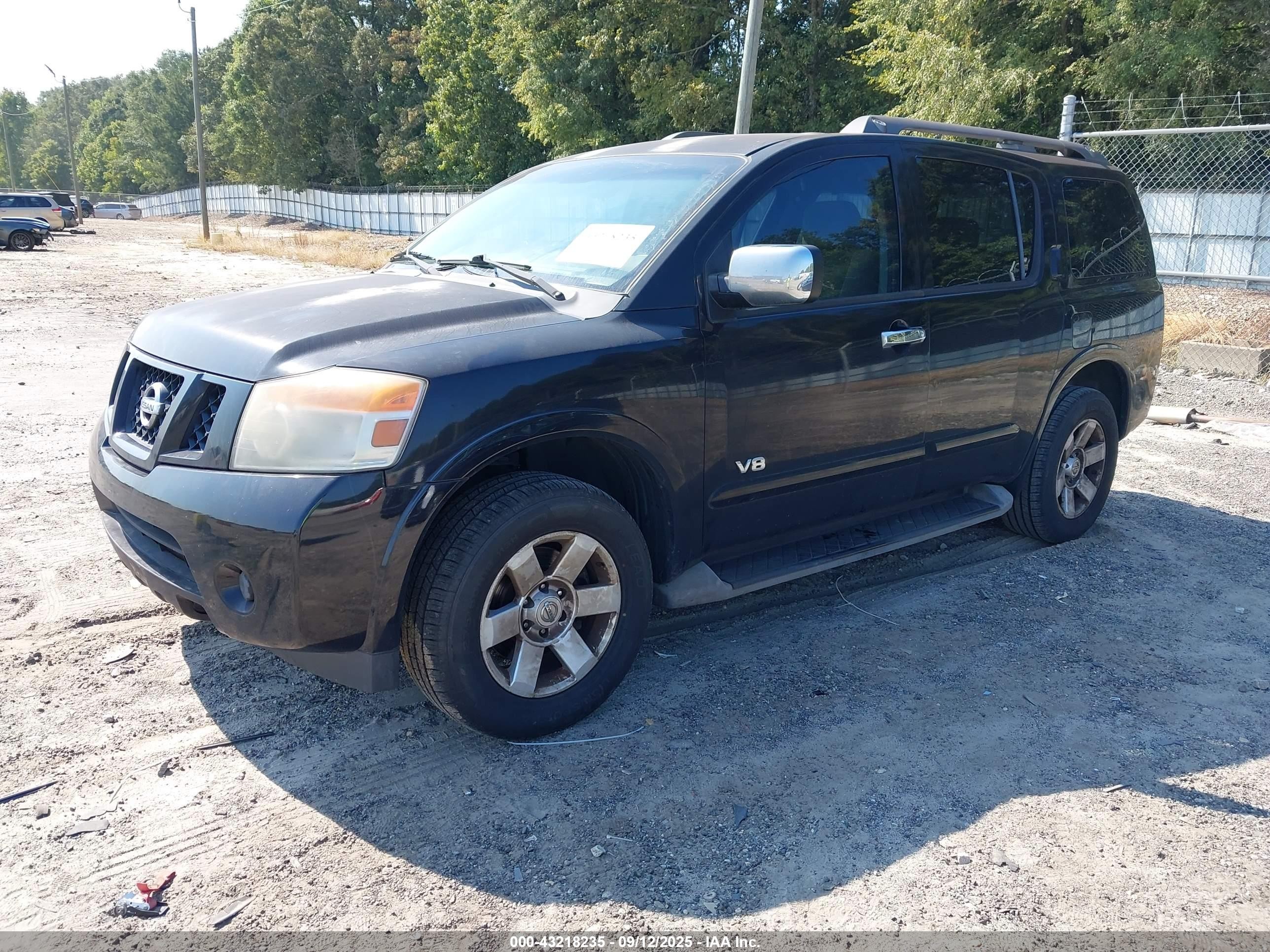 2009 Nissan Armada Se Black vin: 5N1BA08D69N606685