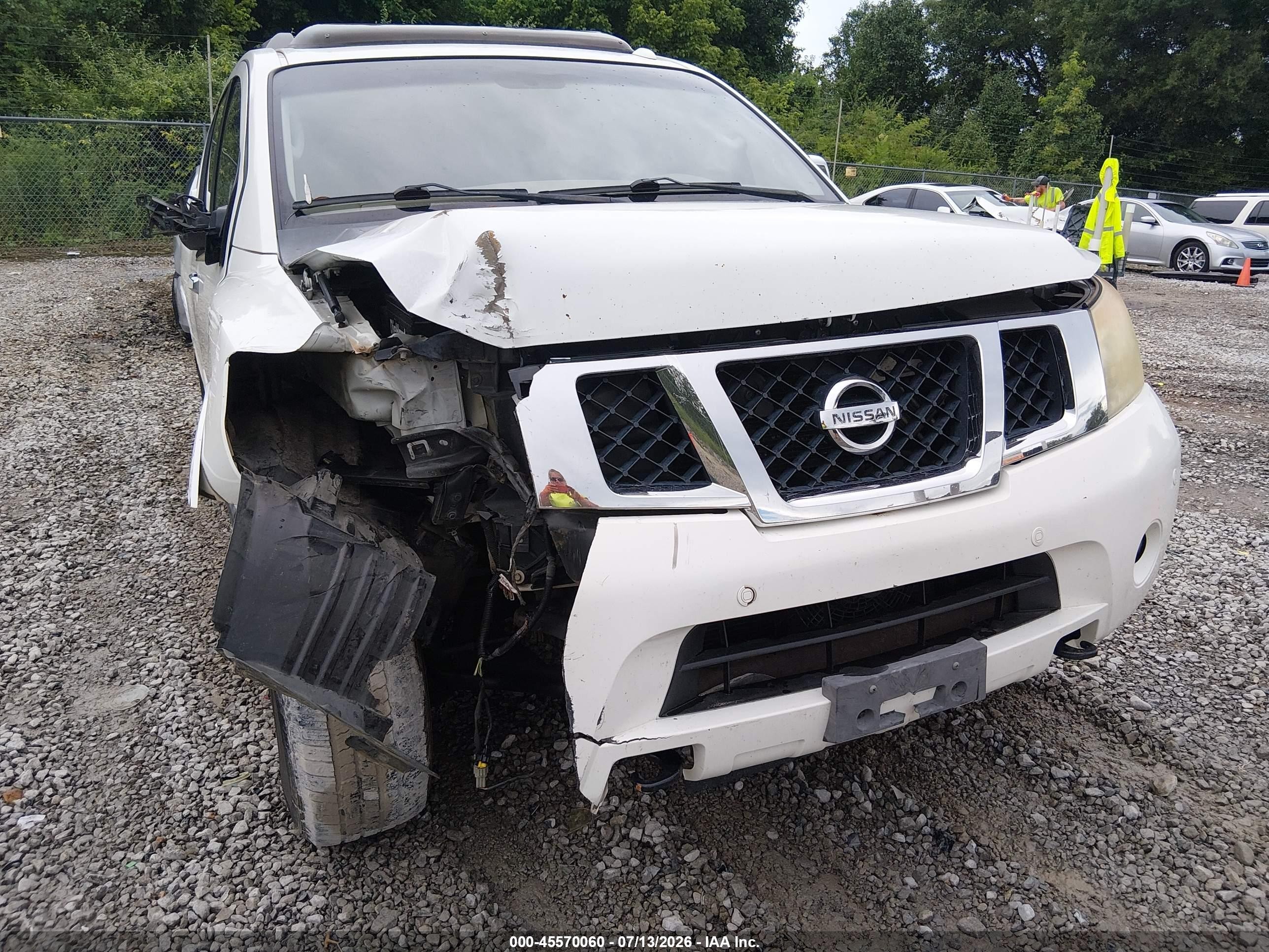 2008 Nissan Armada Le White vin: 5N1BA08D98N620563
