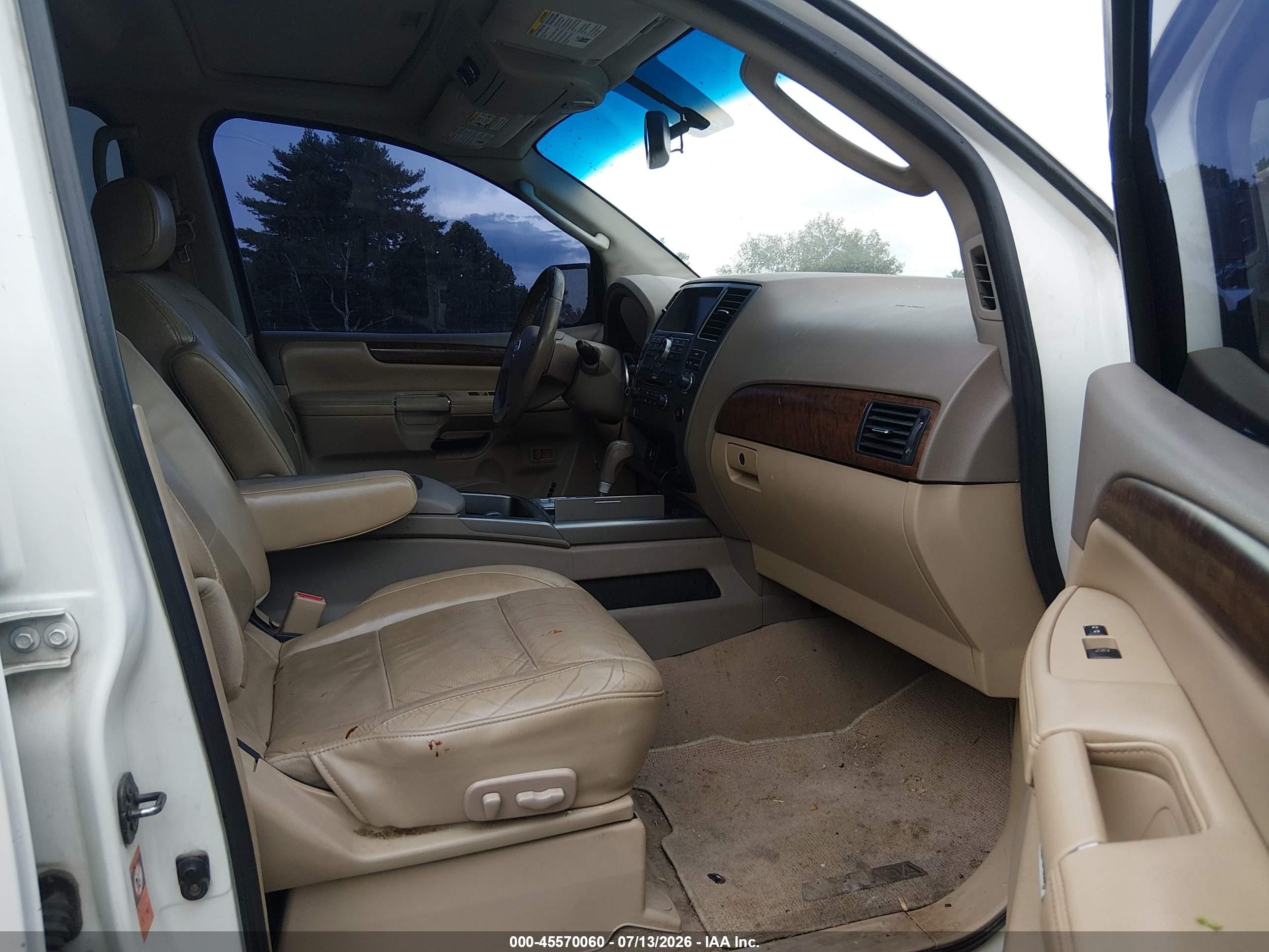 2008 Nissan Armada Le White vin: 5N1BA08D98N620563