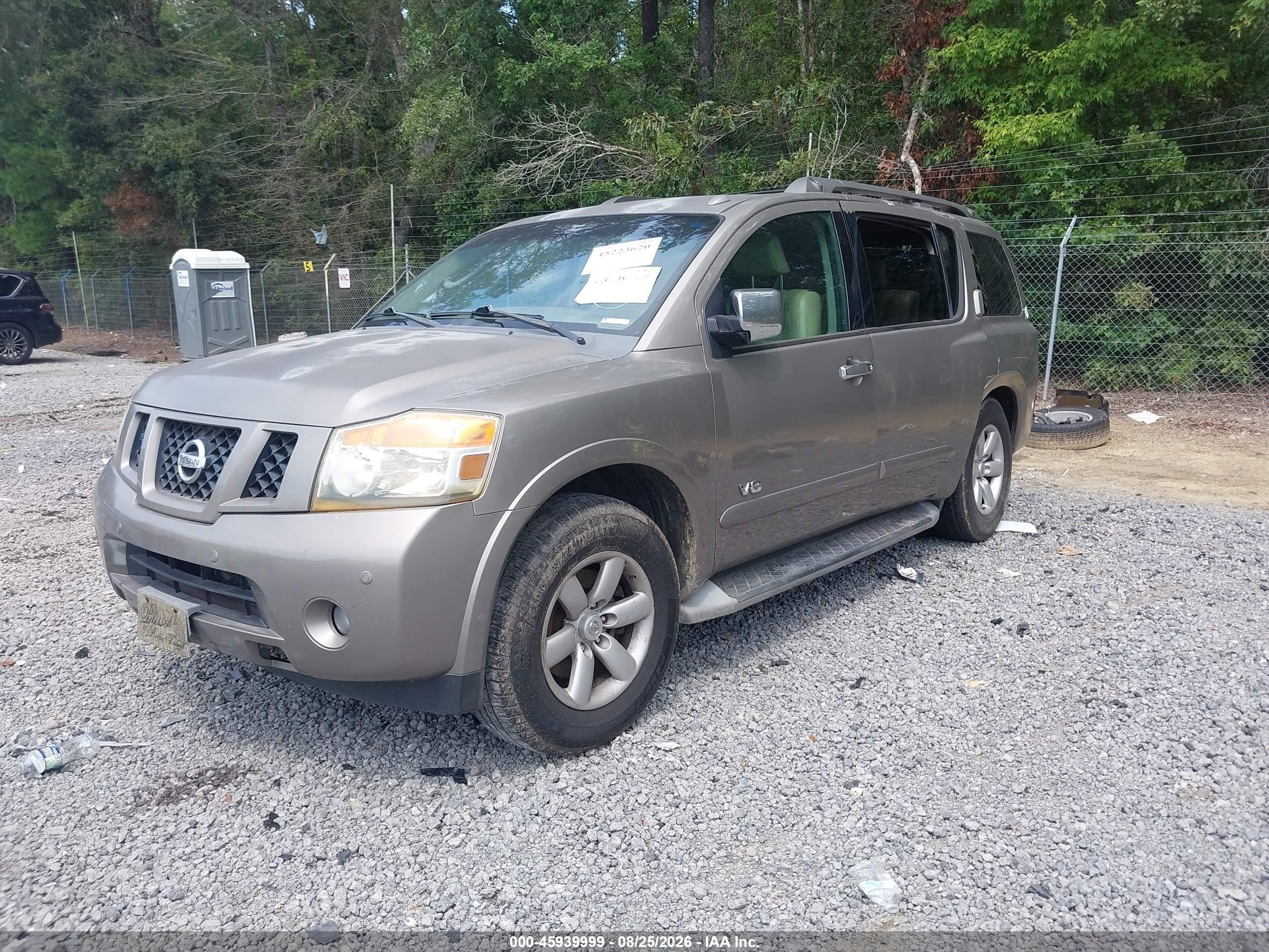 2008 Nissan Armada Se Tan vin: 5N1BA08D98N628288