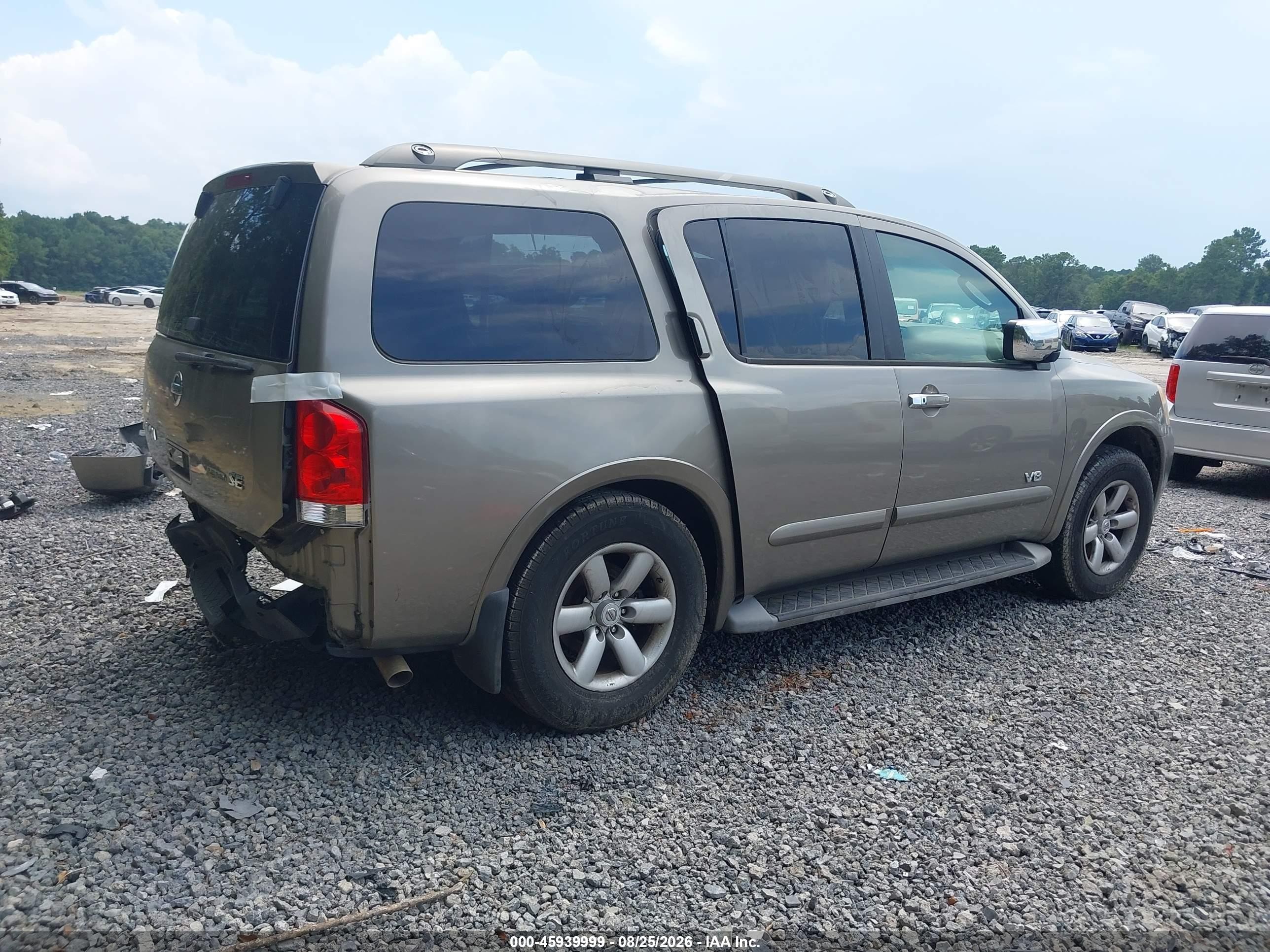2008 Nissan Armada Se Tan vin: 5N1BA08D98N628288