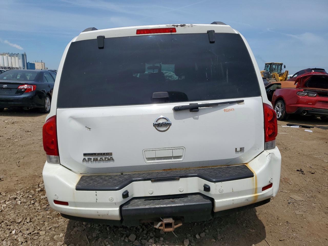 2009 Nissan Armada Se Ffv White vin: 5N1BA08D99N602498