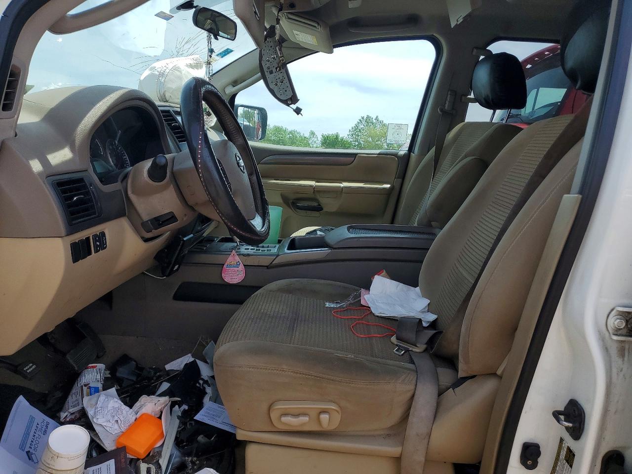 2009 Nissan Armada Se Ffv White vin: 5N1BA08D99N602498