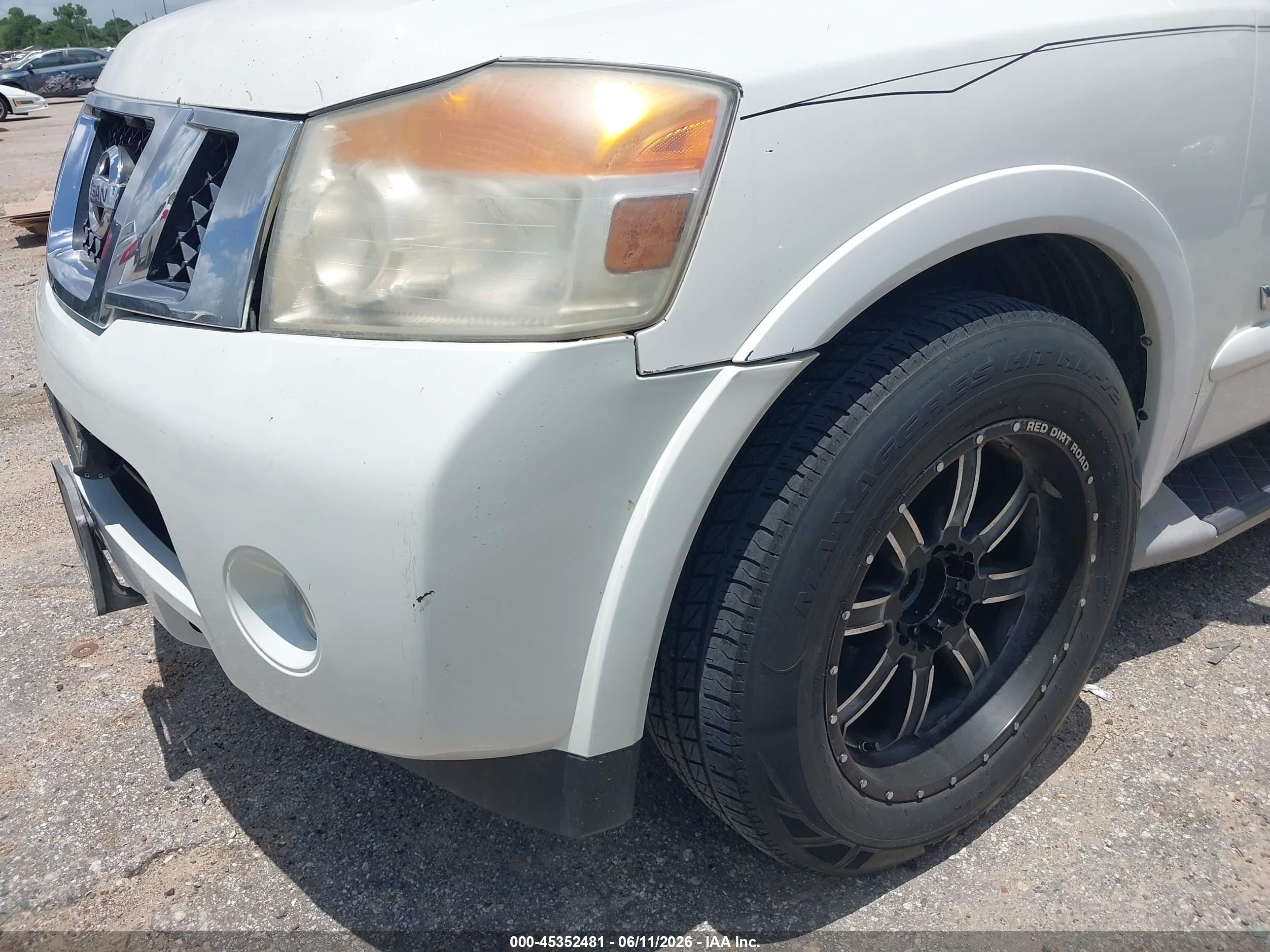 2008 Nissan Armada Le White vin: 5N1BA08DX8N627926