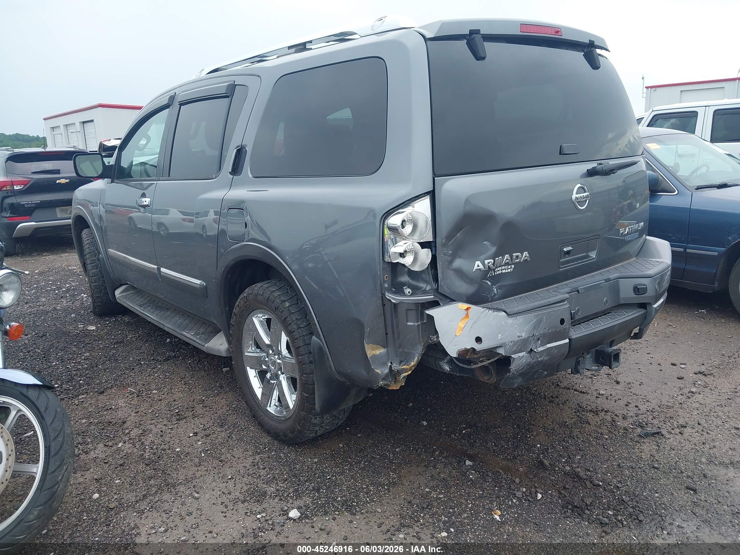 2013 Nissan Armada Platinum Gray vin: 5N1BA0NC0DN605696
