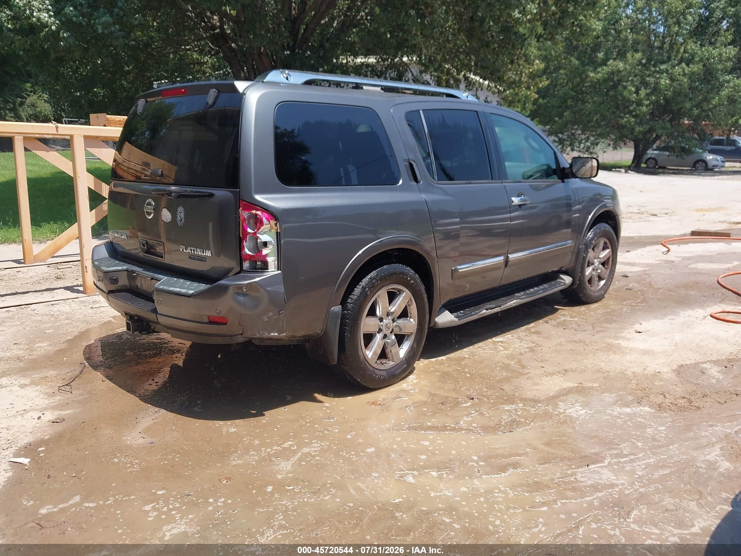 2012 Nissan Armada Platinum Gray vin: 5N1BA0NC3CN600264