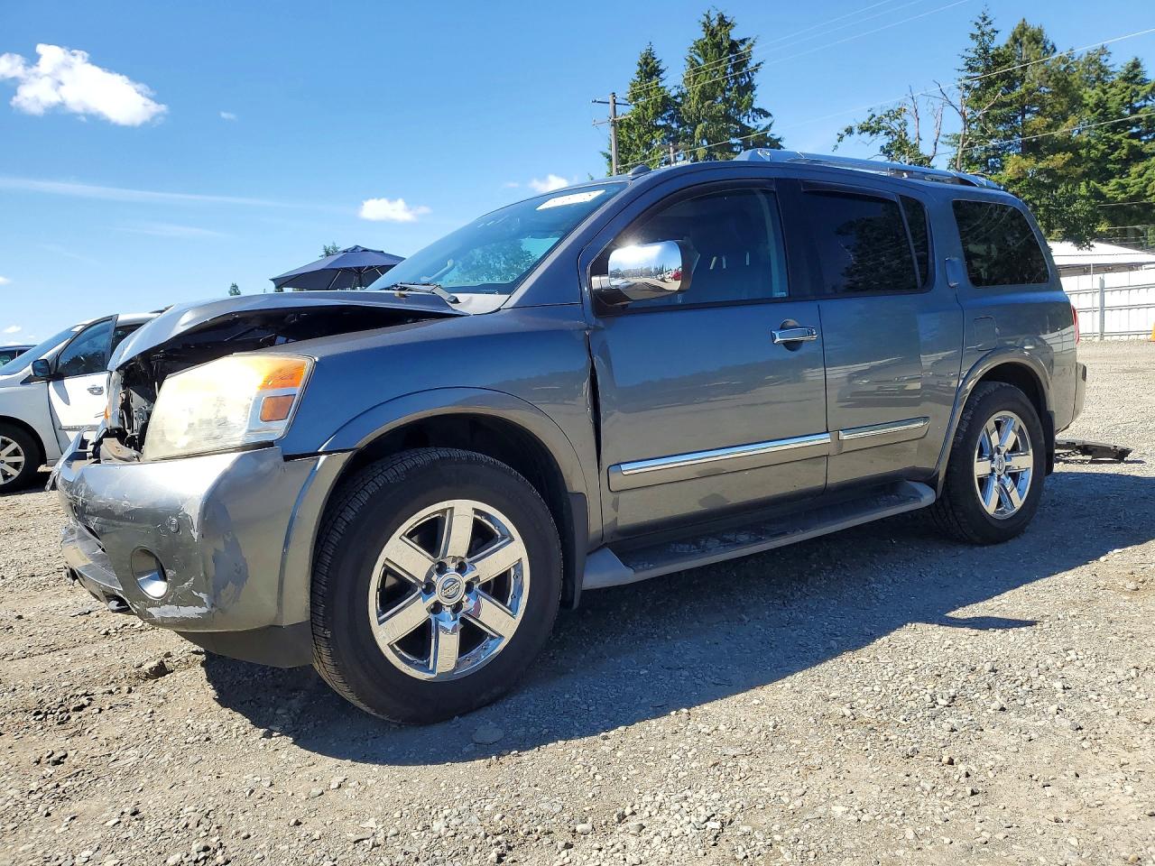 2013 Nissan Armada Sv Gray vin: 5N1BA0NC8DN605283