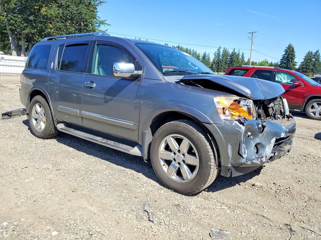 2013 Nissan Armada Sv Gray vin: 5N1BA0NC8DN605283