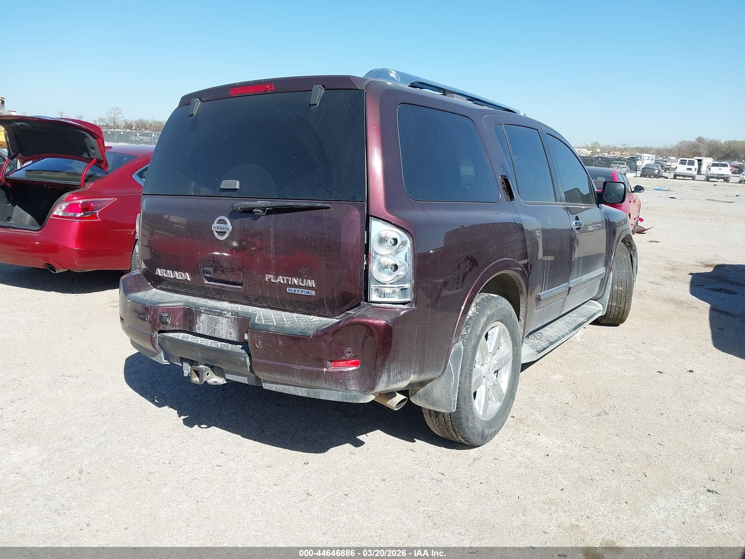 2013 Nissan Armada Platinum Maroon vin: 5N1BA0NC9DN600822