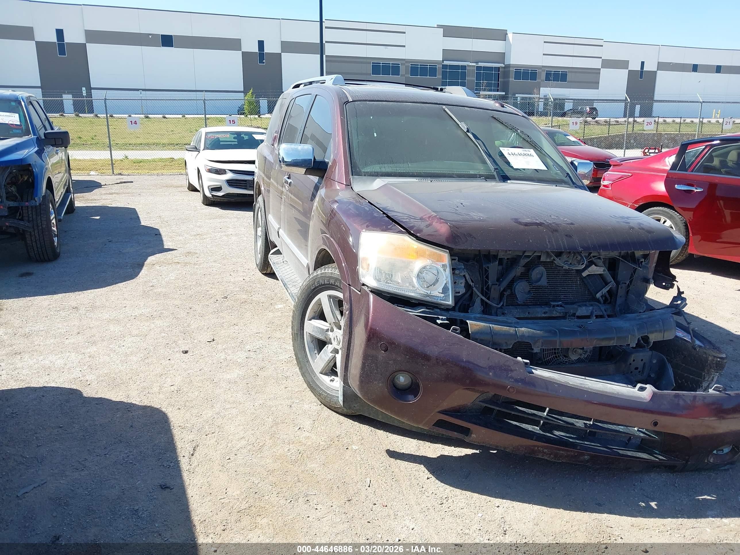2013 Nissan Armada Platinum Maroon vin: 5N1BA0NC9DN600822