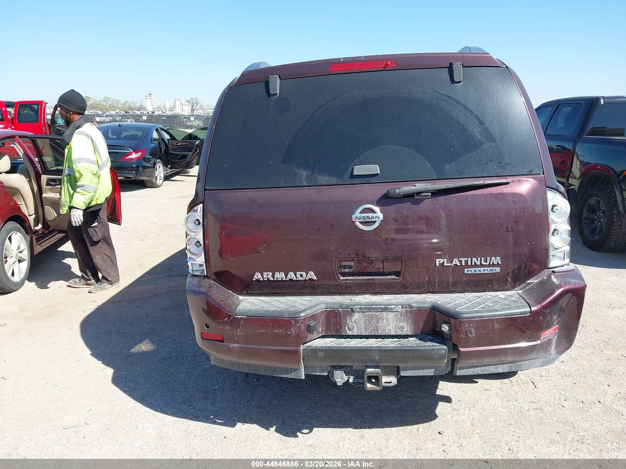 2013 Nissan Armada Platinum Maroon vin: 5N1BA0NC9DN600822
