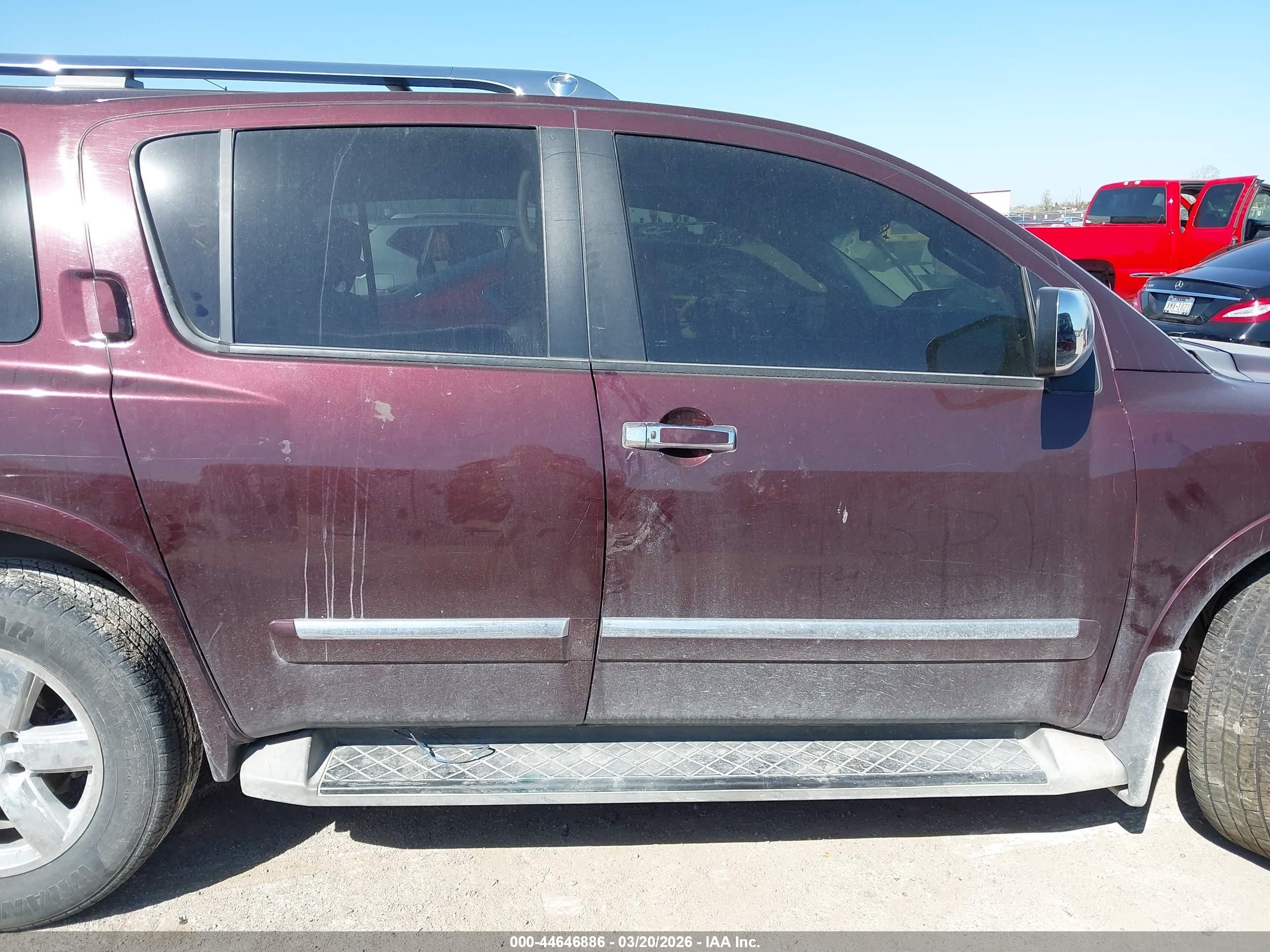 2013 Nissan Armada Platinum Maroon vin: 5N1BA0NC9DN600822