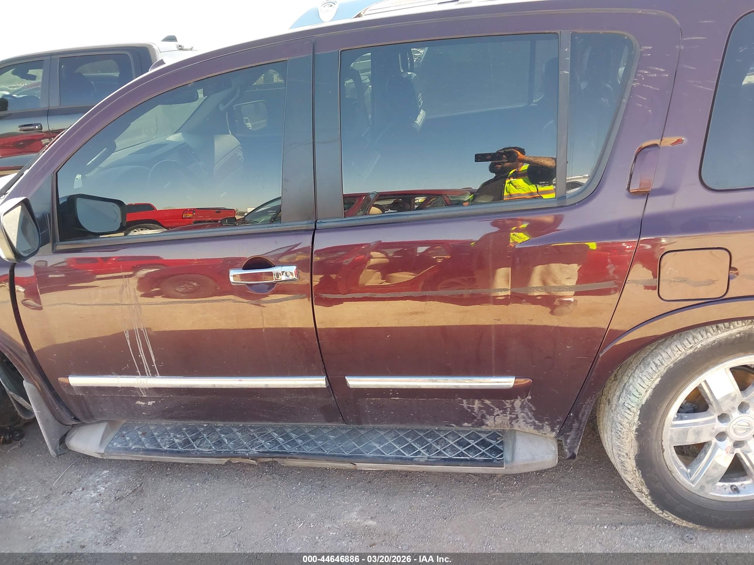 2013 Nissan Armada Platinum Maroon vin: 5N1BA0NC9DN600822