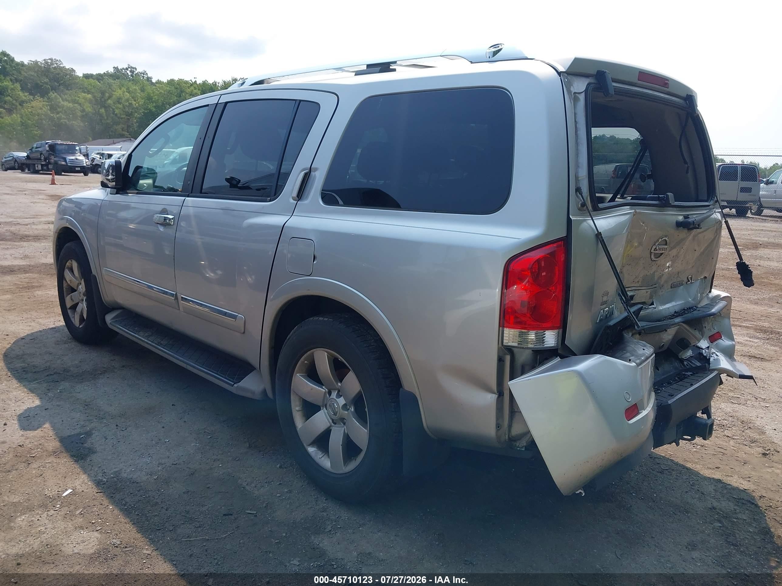 2011 Nissan Armada Sl Silver vin: 5N1BA0NCXBN620574