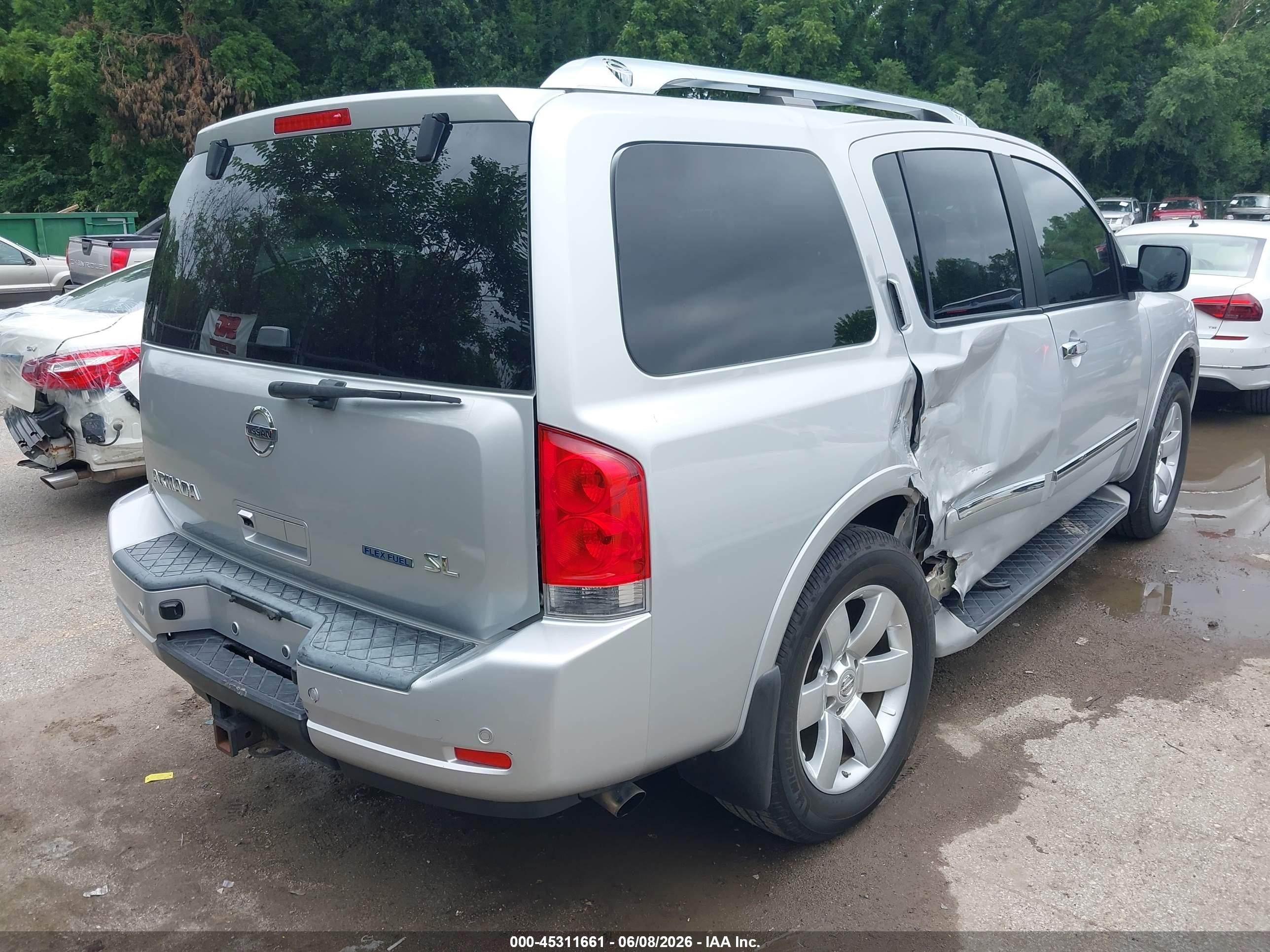 2012 Nissan Armada Sl Silver vin: 5N1BA0NCXCN600097