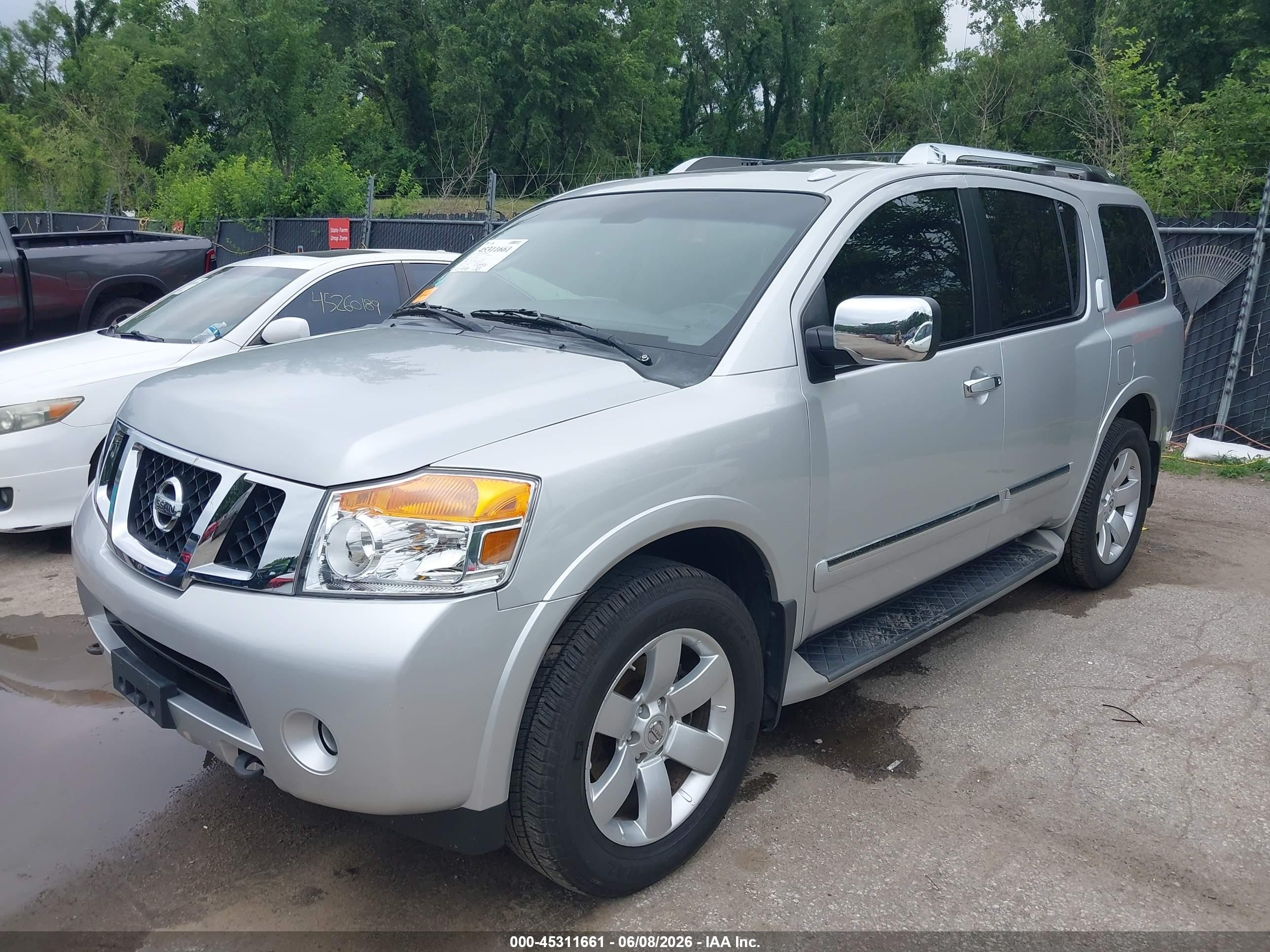 2012 Nissan Armada Sl Silver vin: 5N1BA0NCXCN600097