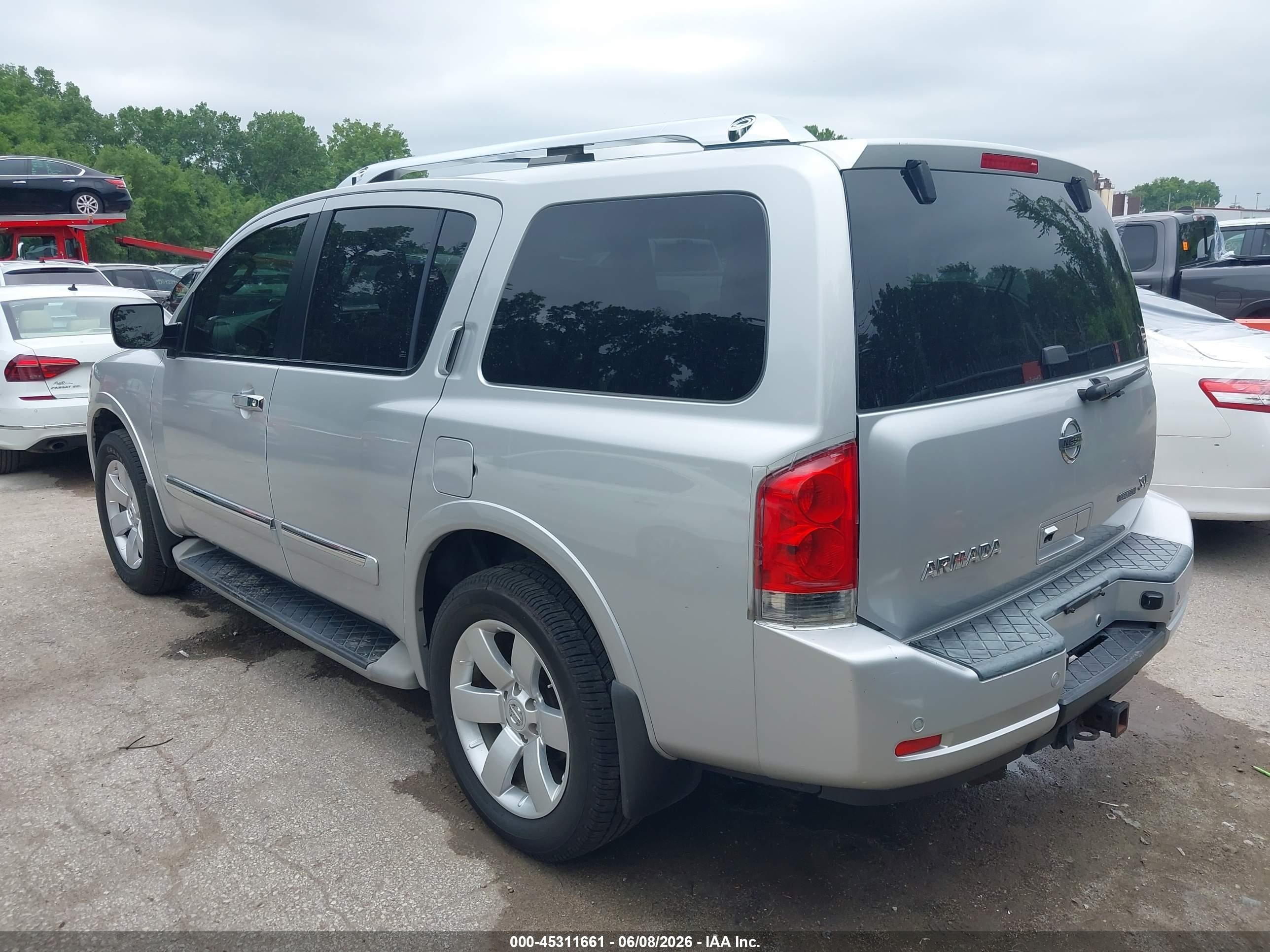 2012 Nissan Armada Sl Silver vin: 5N1BA0NCXCN600097