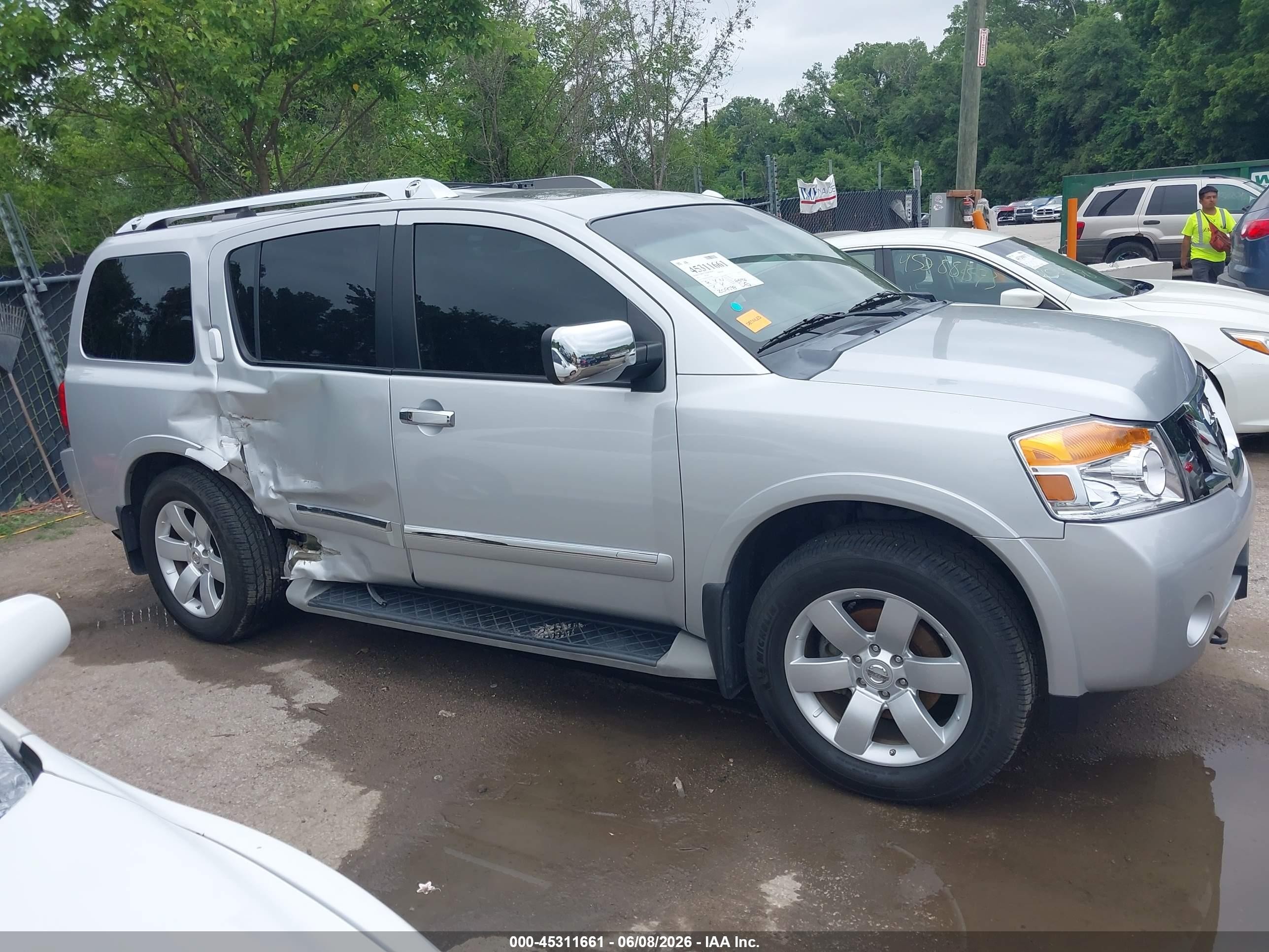 2012 Nissan Armada Sl Silver vin: 5N1BA0NCXCN600097
