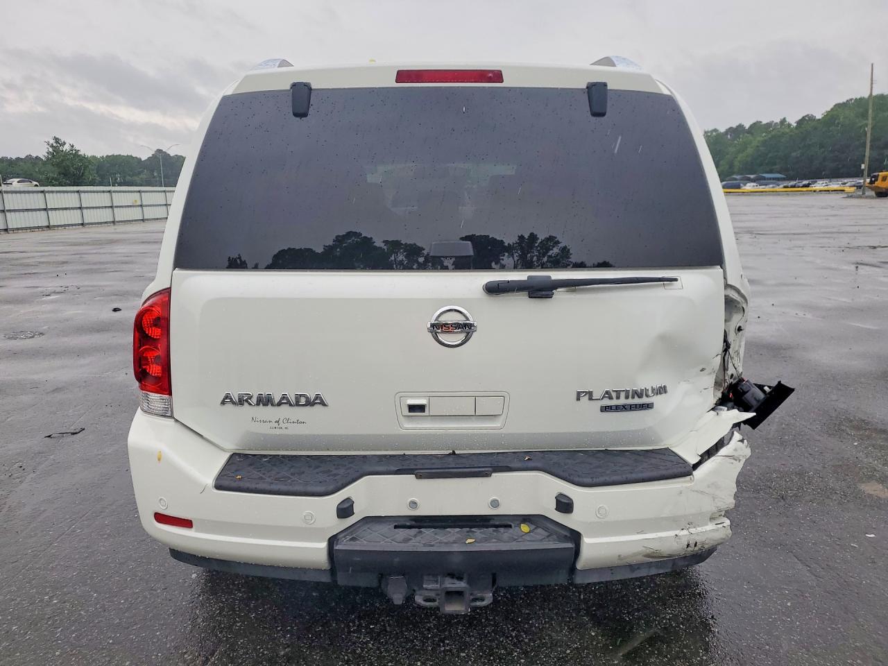 2015 Nissan Armada Platinum White vin: 5N1BA0NCXFN606888