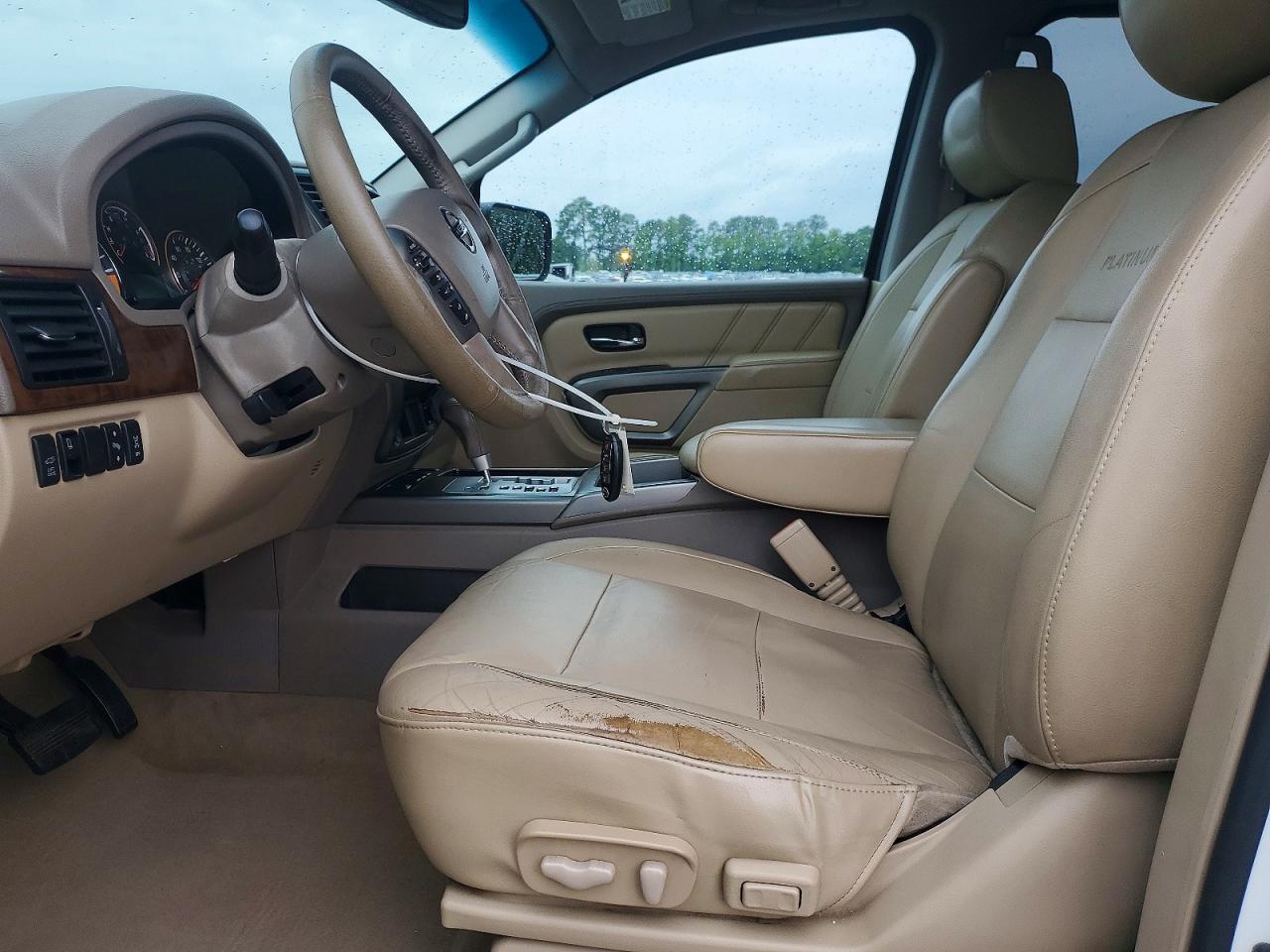 2015 Nissan Armada Platinum White vin: 5N1BA0NCXFN606888