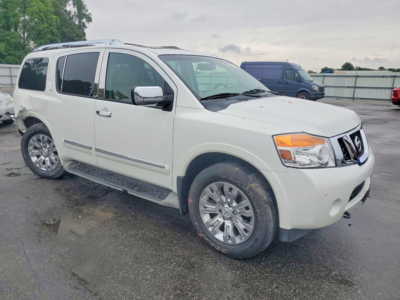 2015 Nissan Armada Platinum White vin: 5N1BA0NCXFN606888