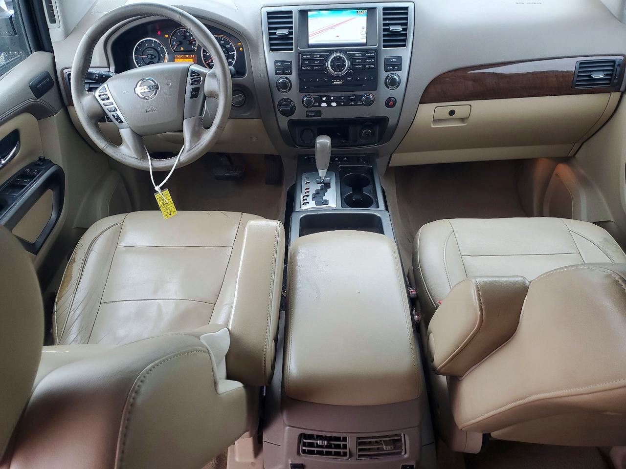 2015 Nissan Armada Platinum White vin: 5N1BA0NCXFN606888