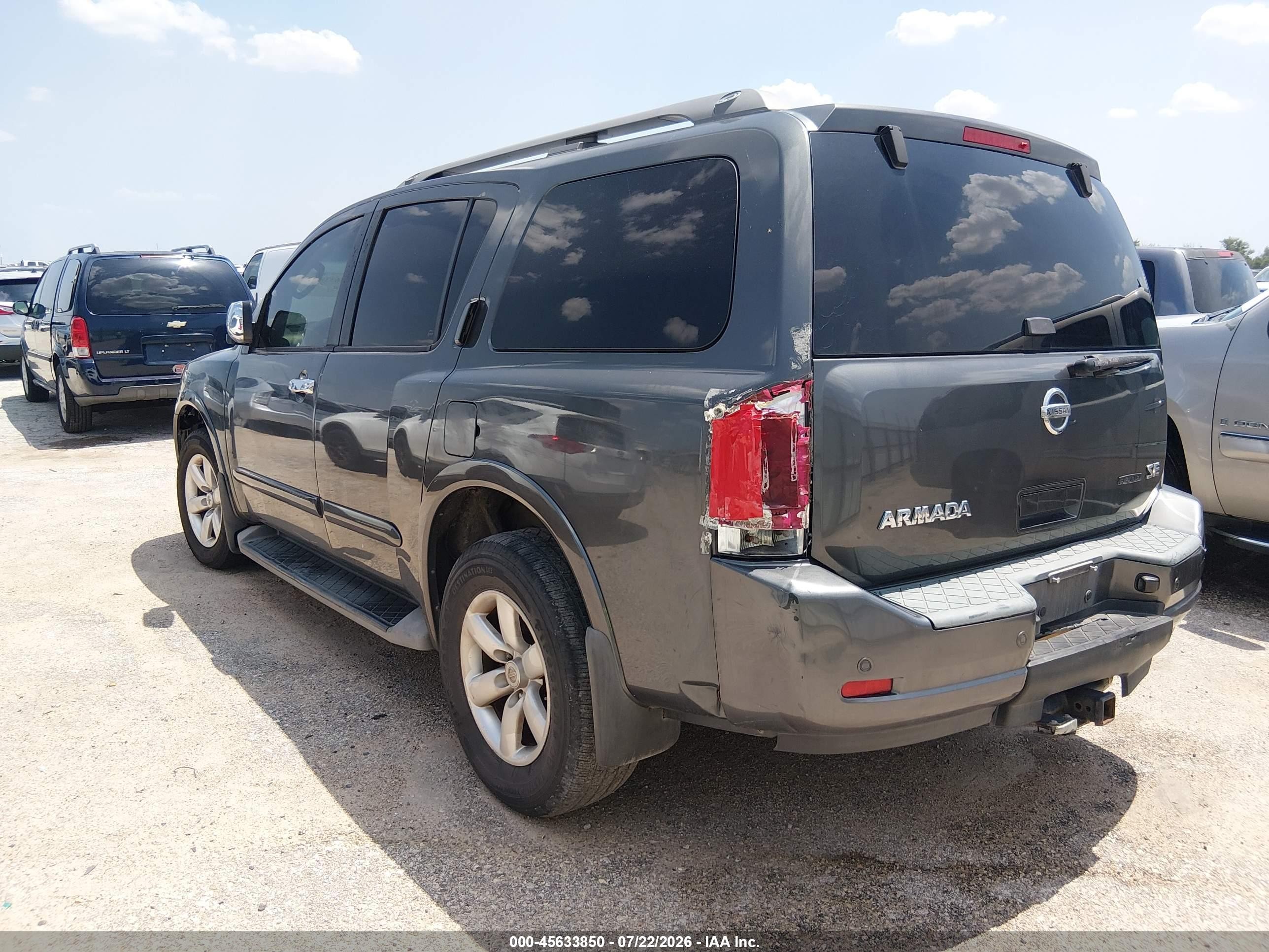 2010 Nissan Armada Se Gray vin: 5N1BA0ND0AN606769