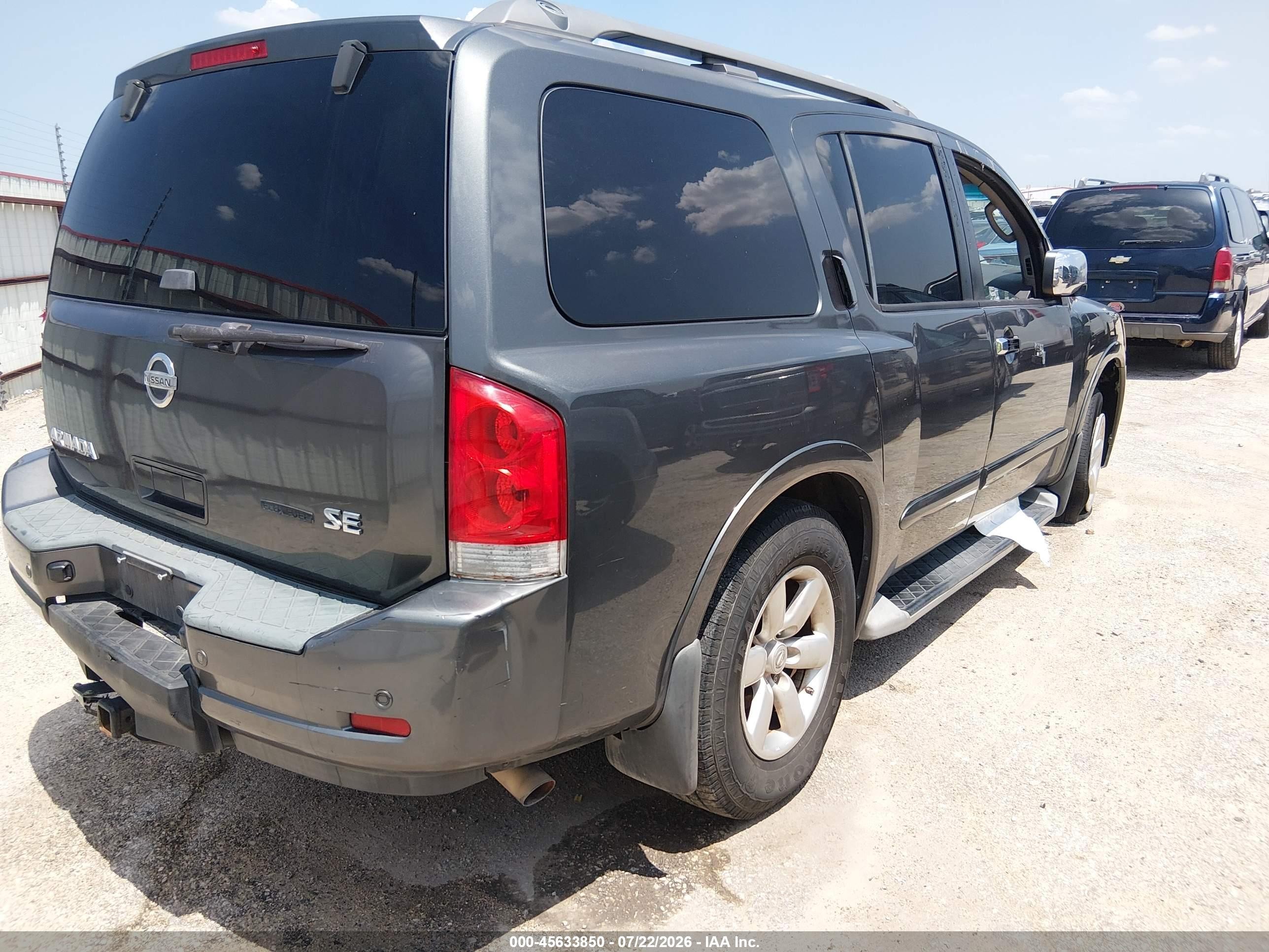 2010 Nissan Armada Se Gray vin: 5N1BA0ND0AN606769