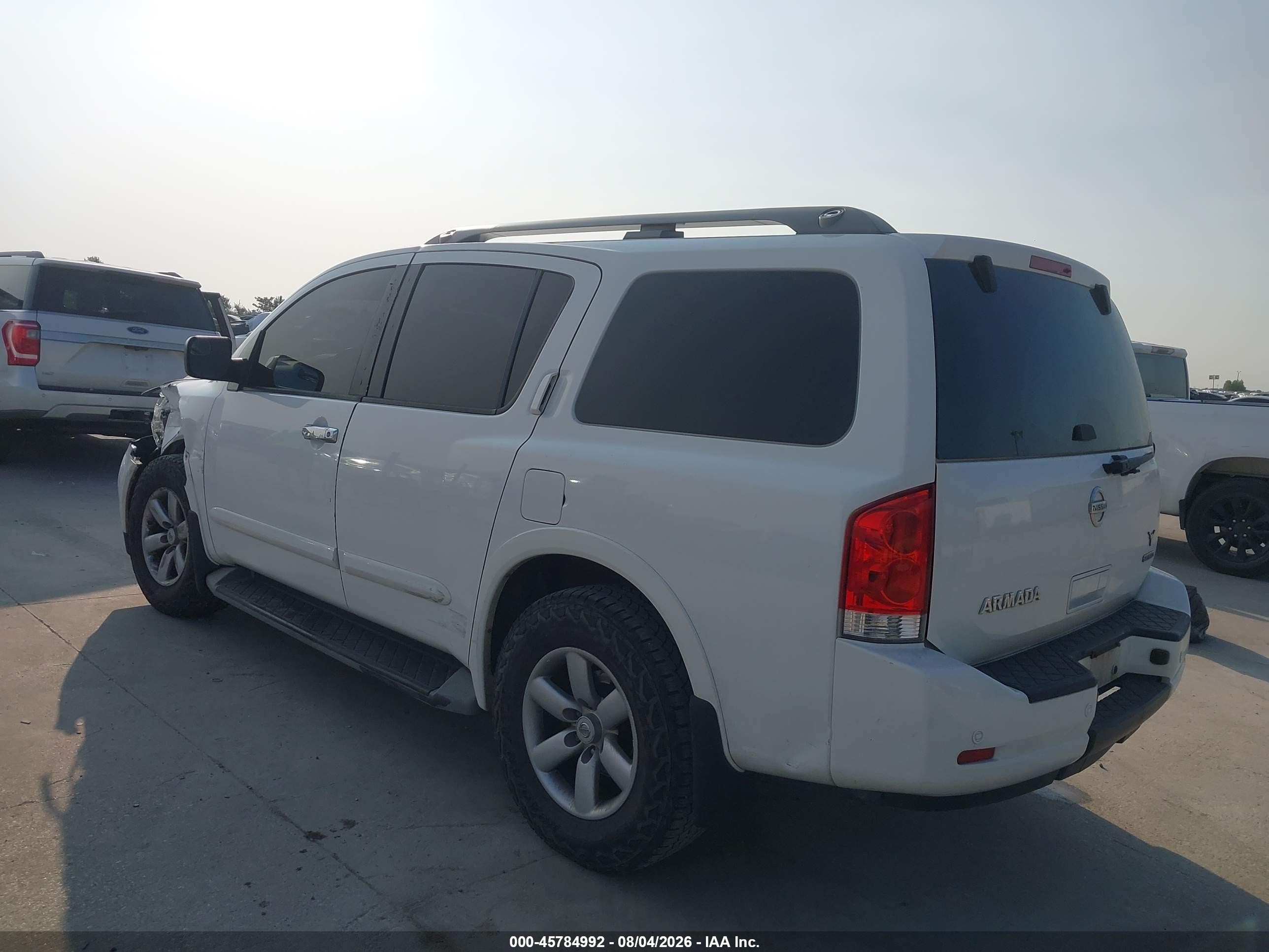 2012 Nissan Armada Sv Белый vin: 5N1BA0ND0CN621968