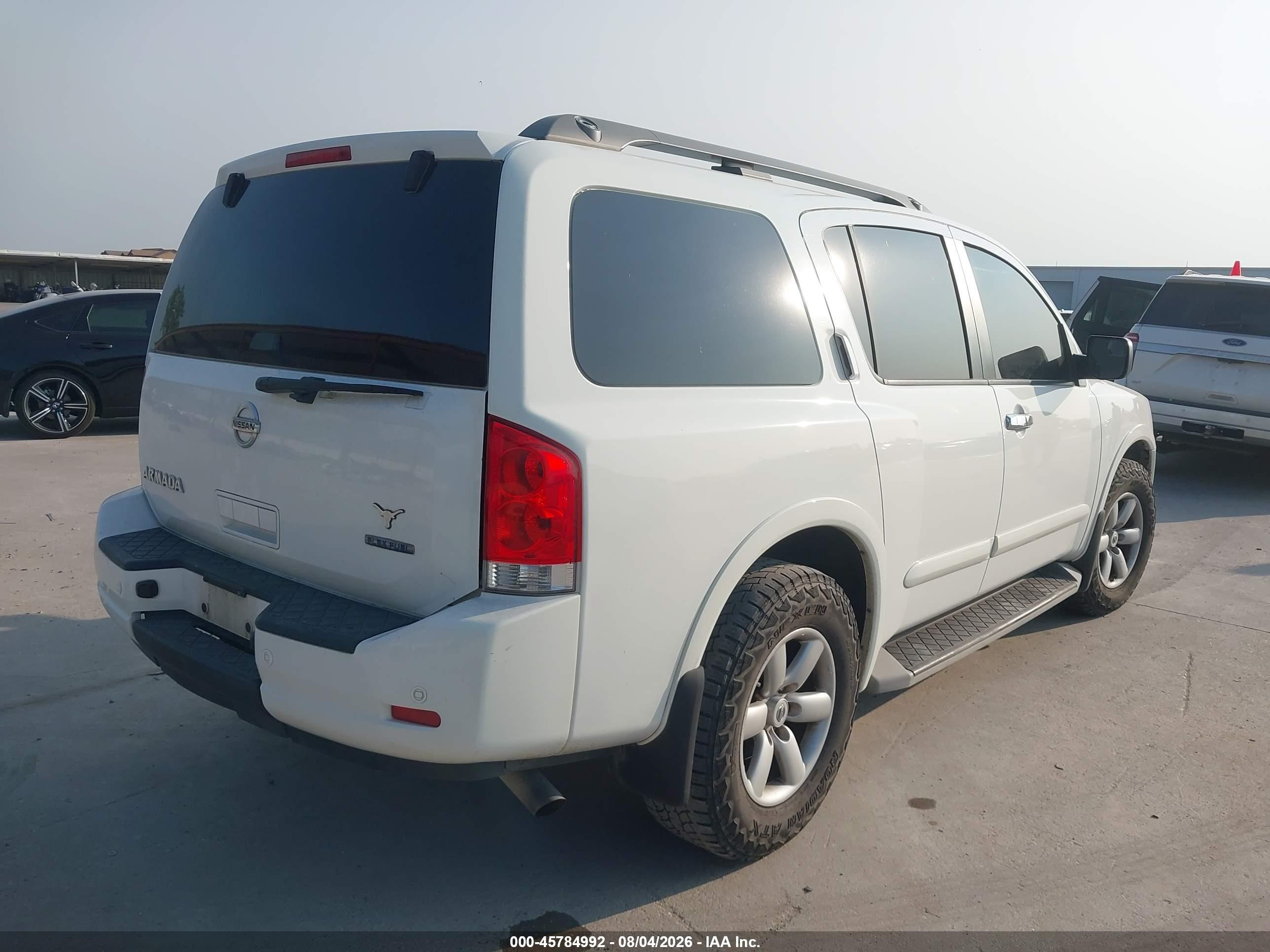 2012 Nissan Armada Sv Белый vin: 5N1BA0ND0CN621968