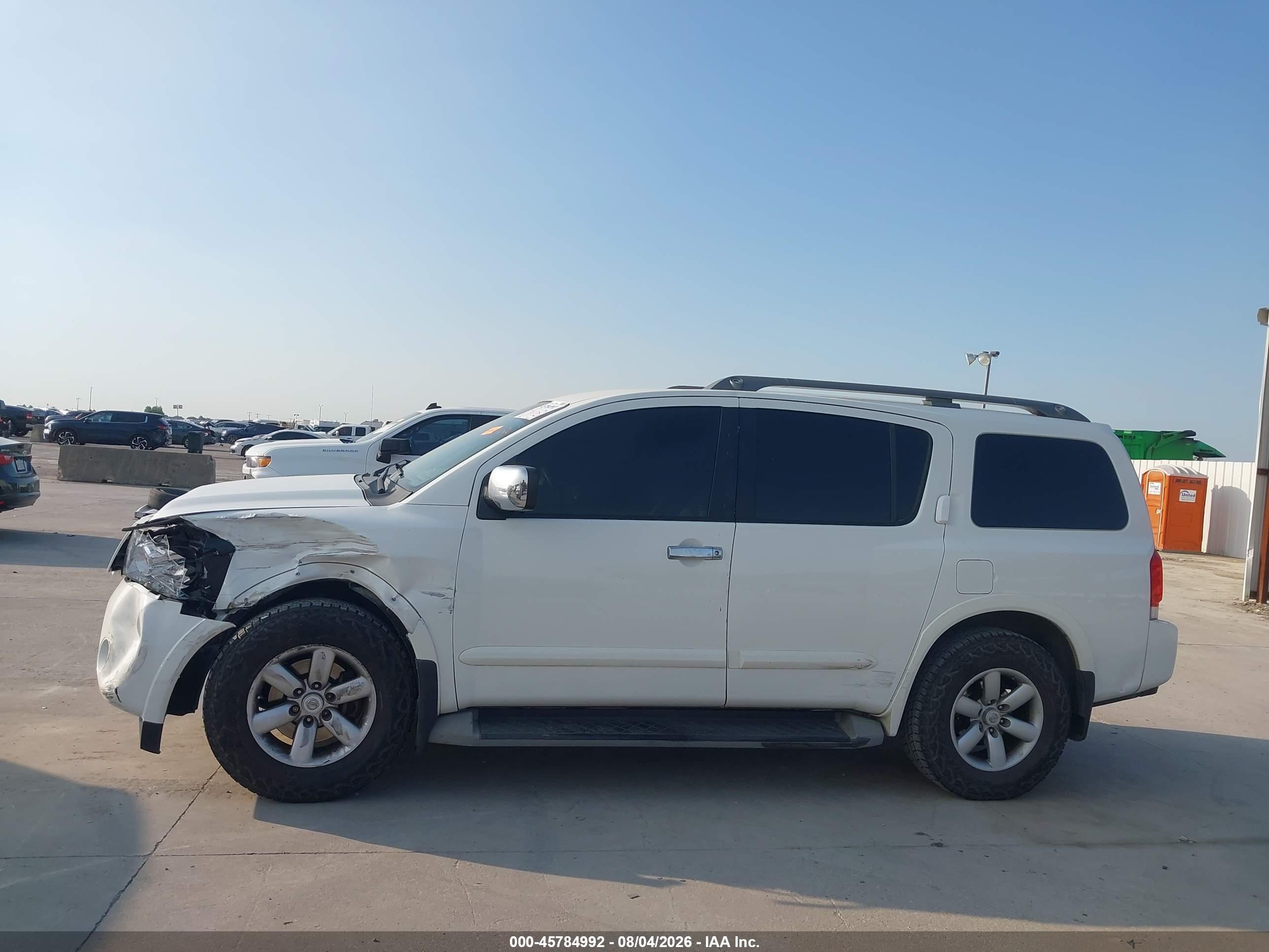 2012 Nissan Armada Sv Белый vin: 5N1BA0ND0CN621968
