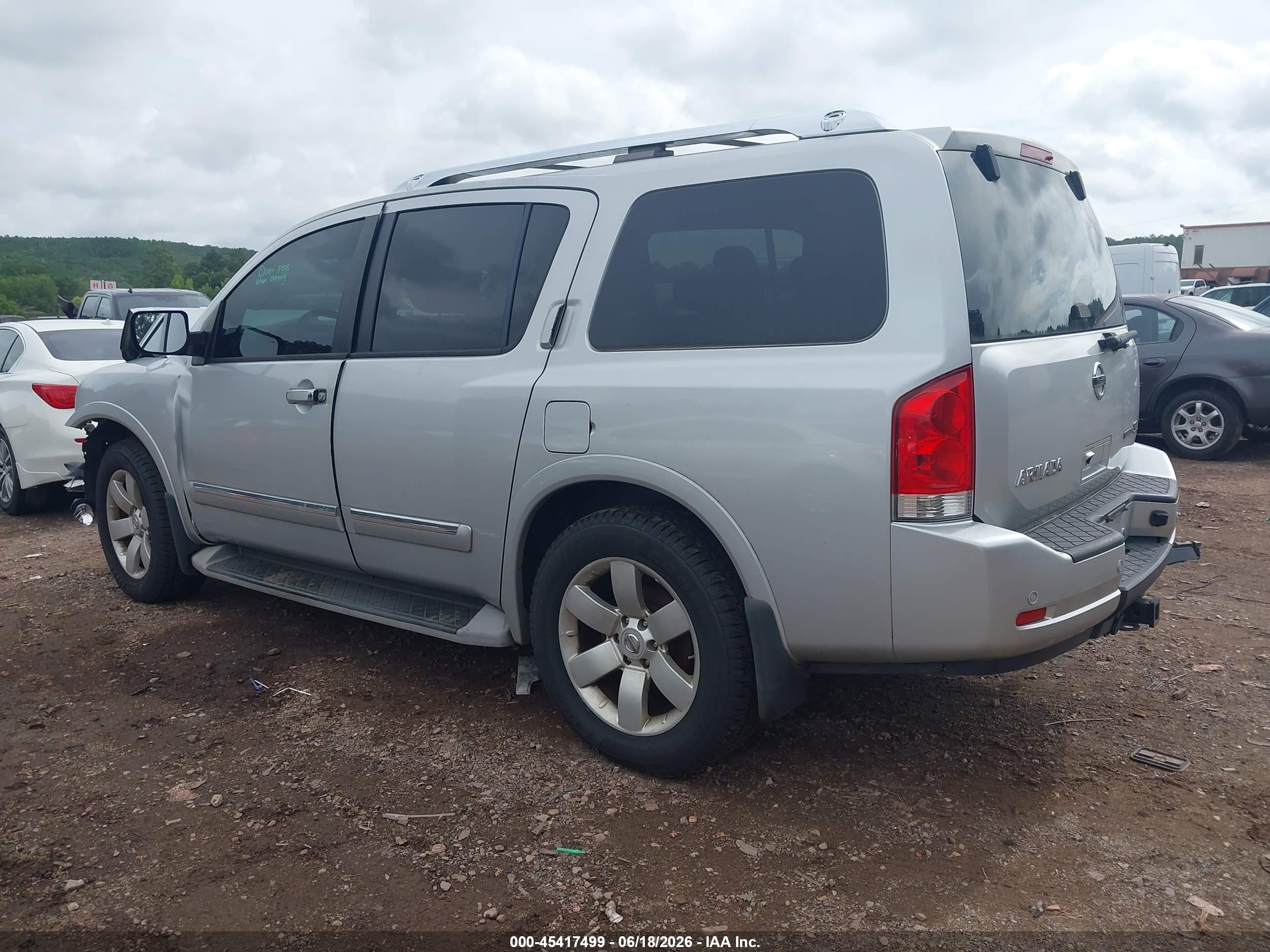 2013 Nissan Armada Sl Silver vin: 5N1BA0ND0DN600880