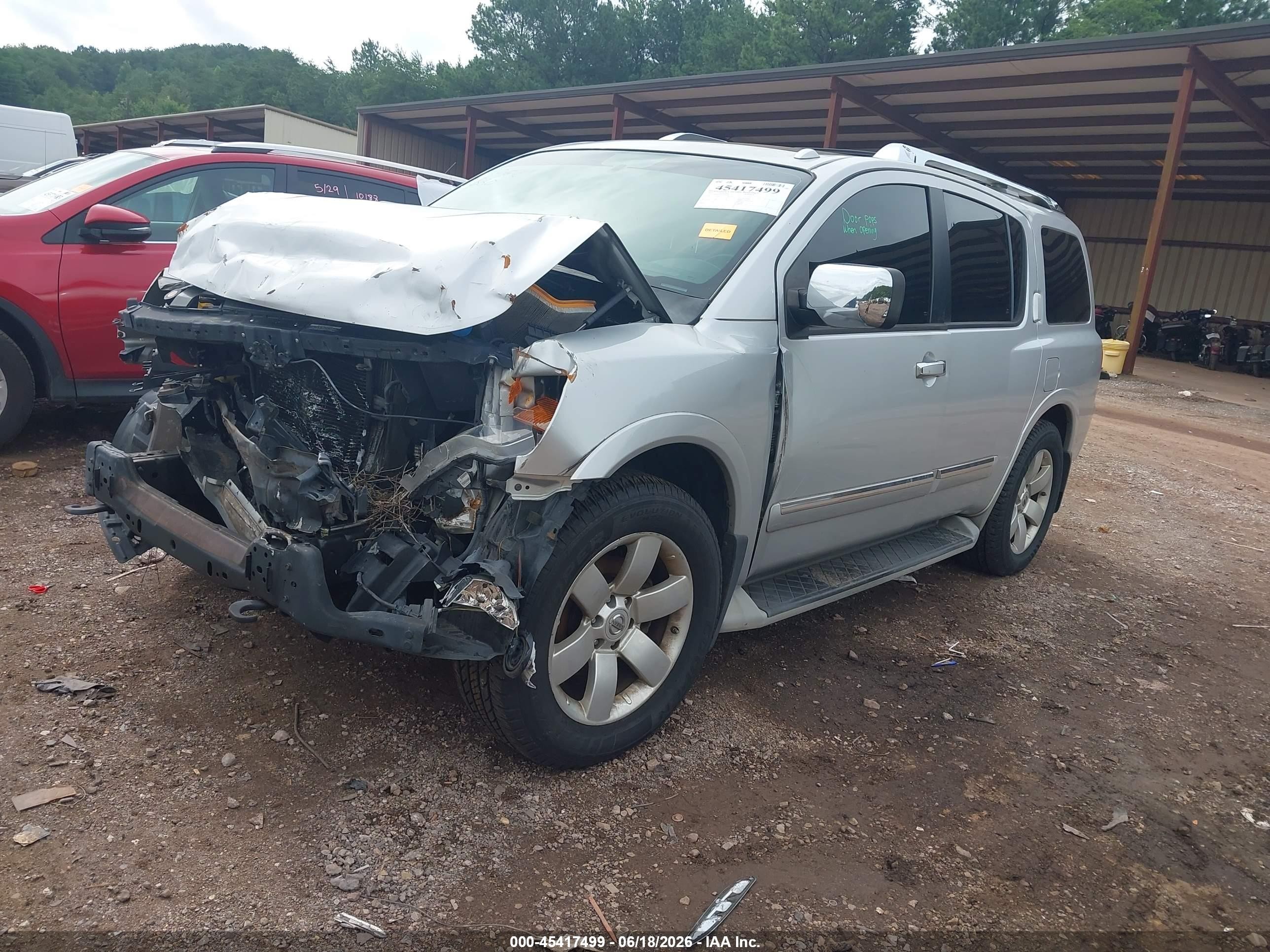 2013 Nissan Armada Sl Silver vin: 5N1BA0ND0DN600880