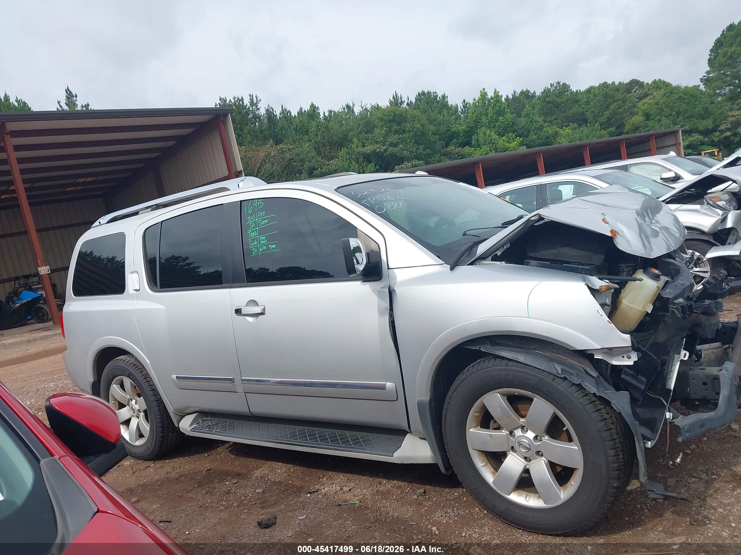 2013 Nissan Armada Sl Silver vin: 5N1BA0ND0DN600880