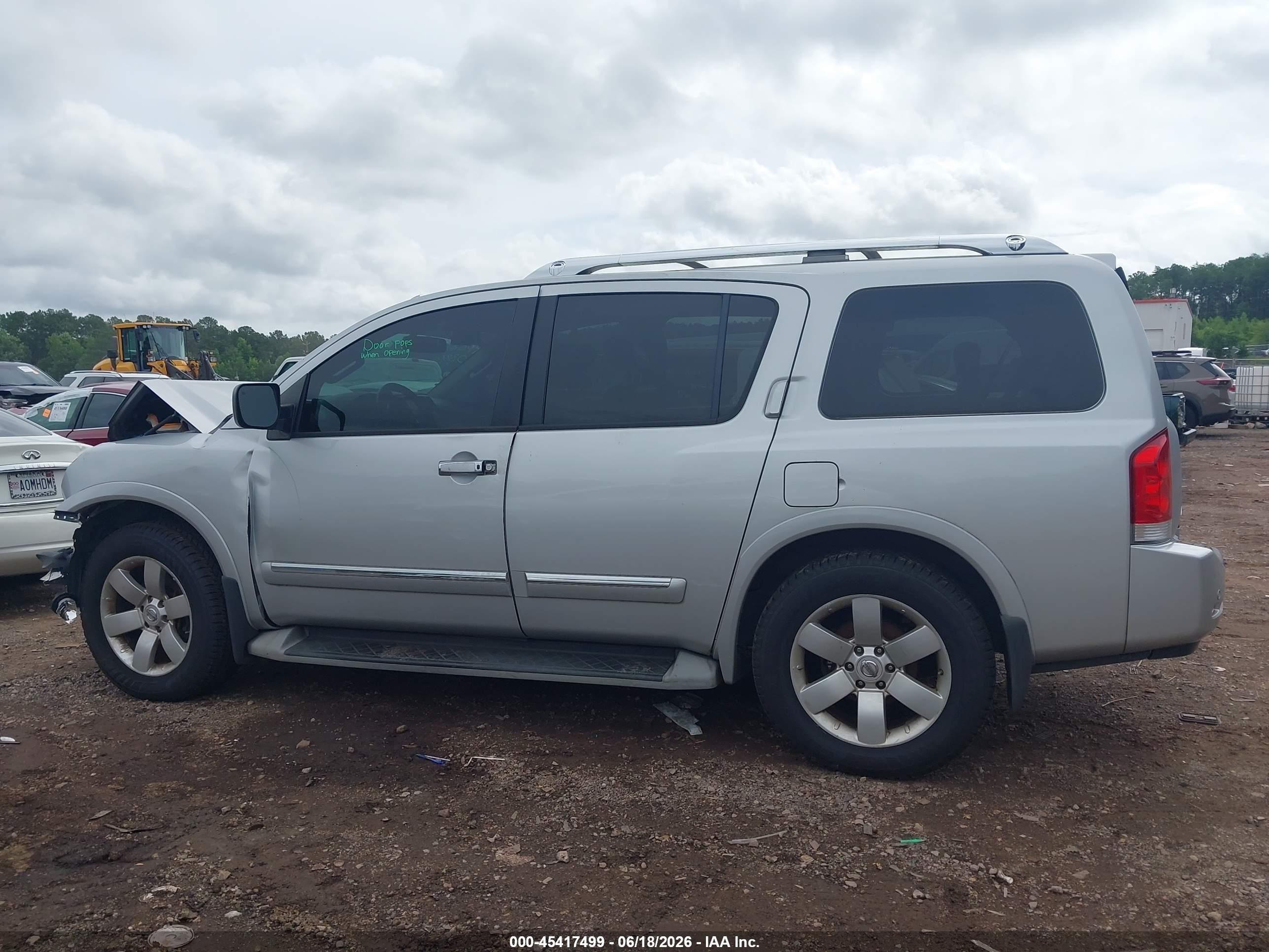 2013 Nissan Armada Sl Silver vin: 5N1BA0ND0DN600880